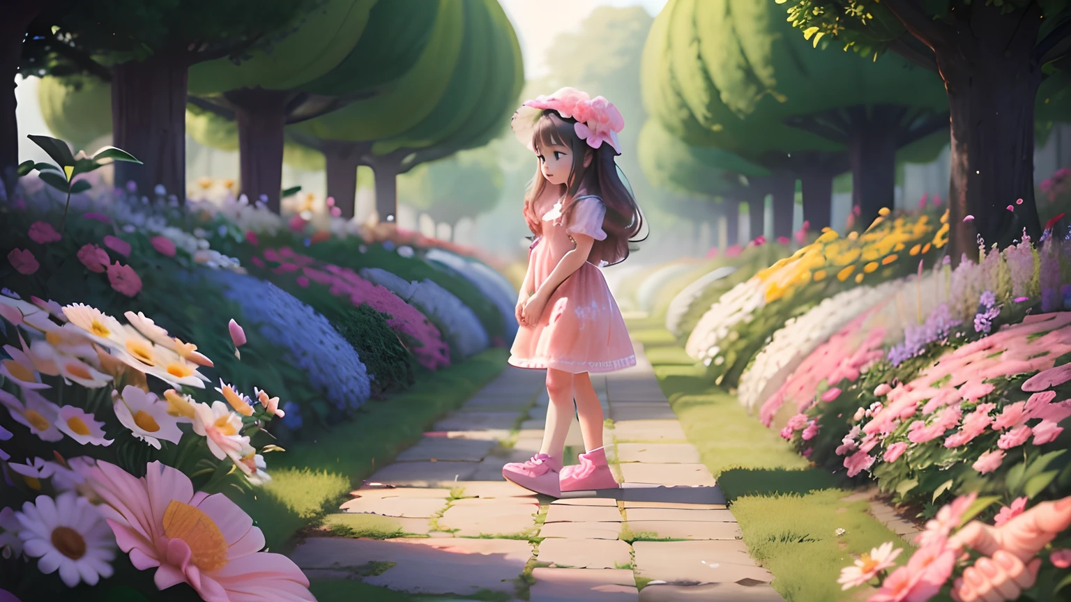 A 's hand holding a flower