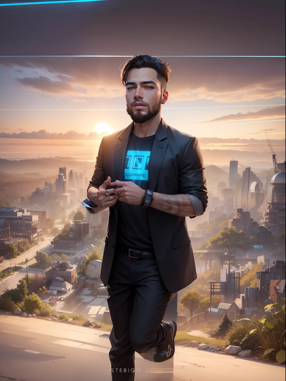 change background Cyber park handsomeBoy,realistic face,8k,Ultra realistic