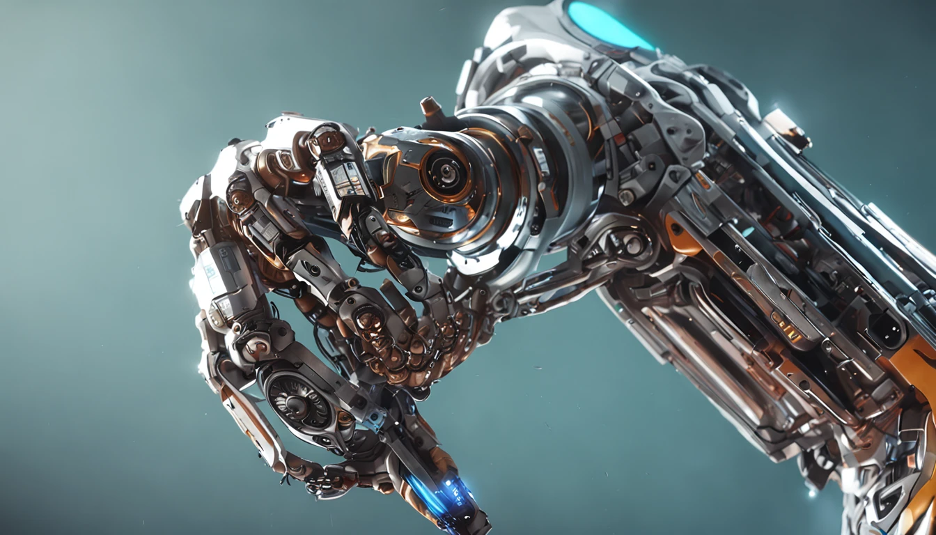 (((best quality))),(((ultra detailed))),(((masterpiece))),illustration,robotic arm,painting,precision