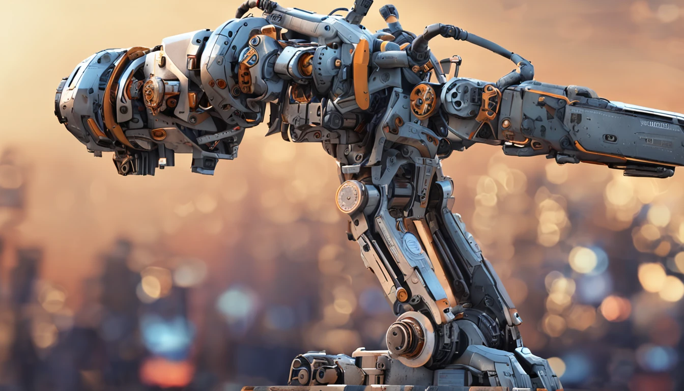 (((best quality))),(((ultra detailed))),(((masterpiece))),illustration,robotic arm,painting,precision