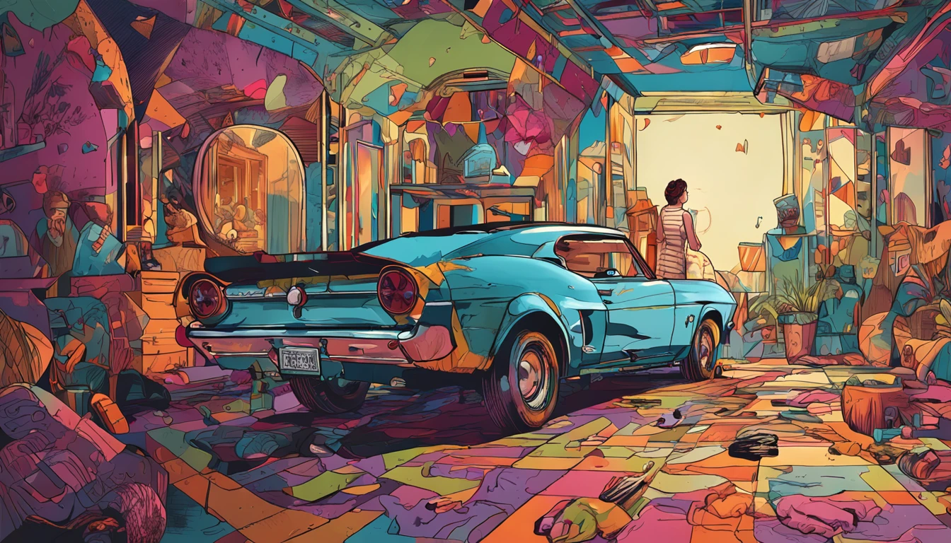 (((best quality))),(((ultra detailed))),(((masterpiece))),illustration,modern art,art gallery,exhibition