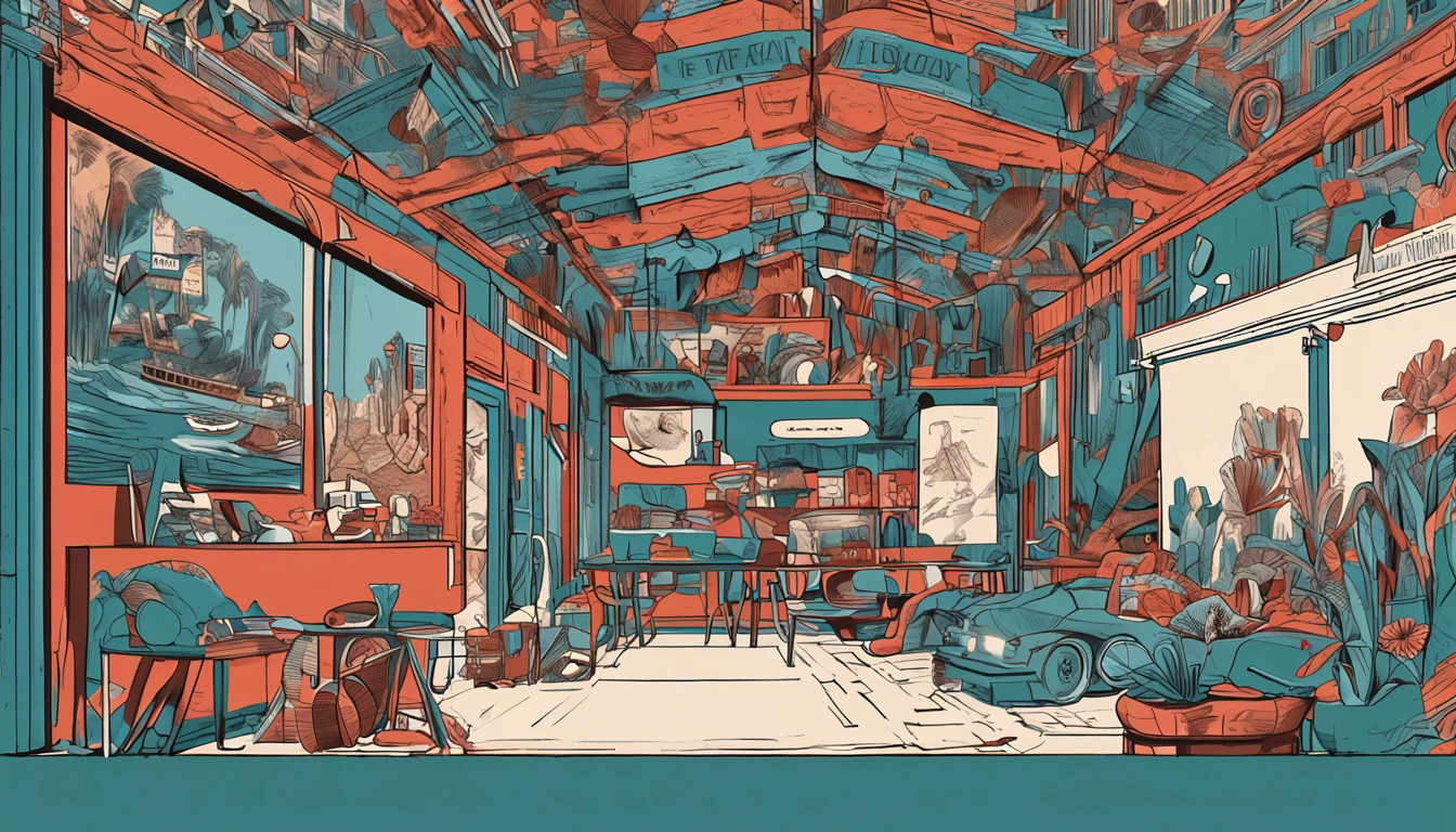 (((best quality))),(((ultra detailed))),(((masterpiece))),illustration,modern art,art gallery,exhibition