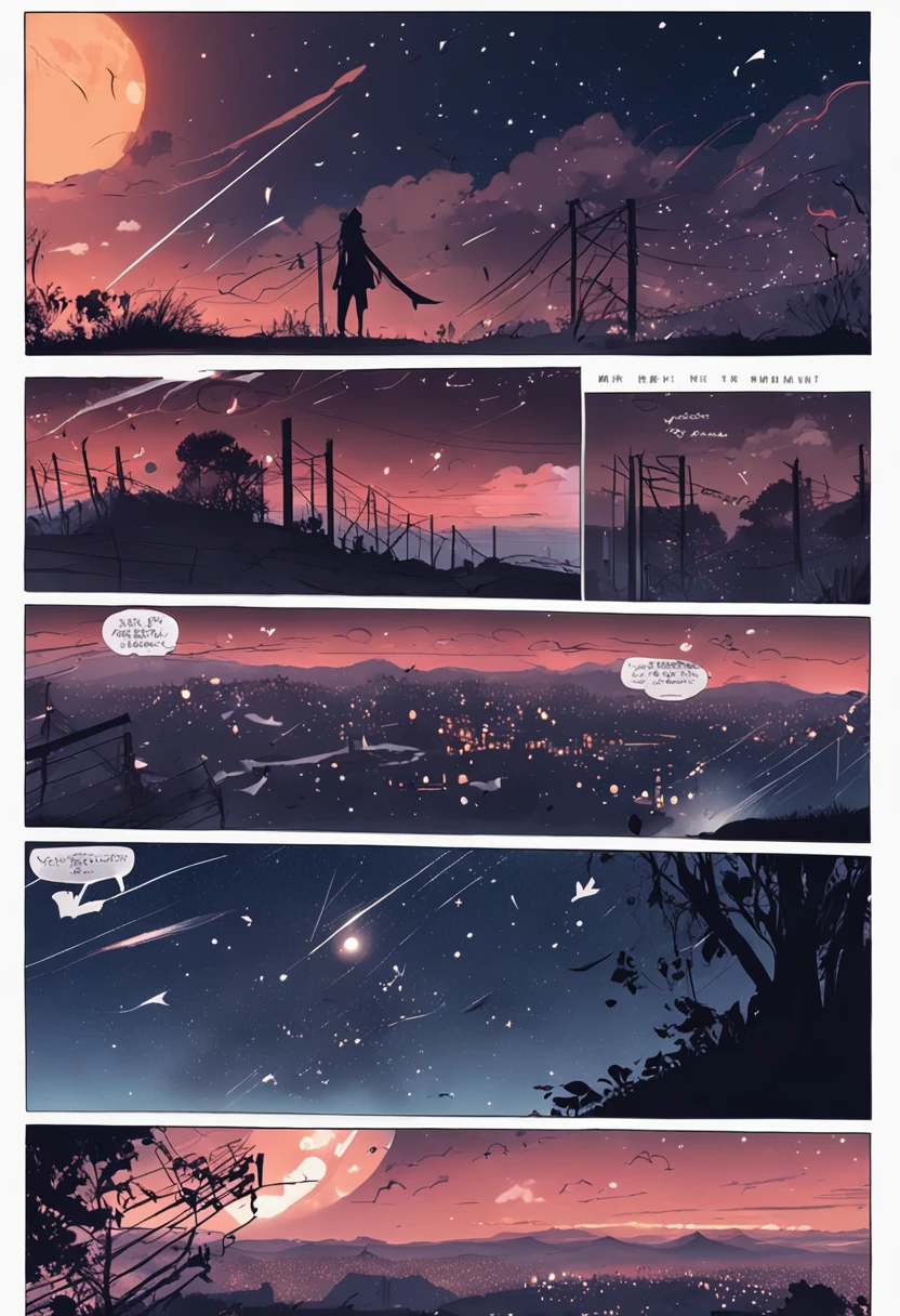 anime dark night sky