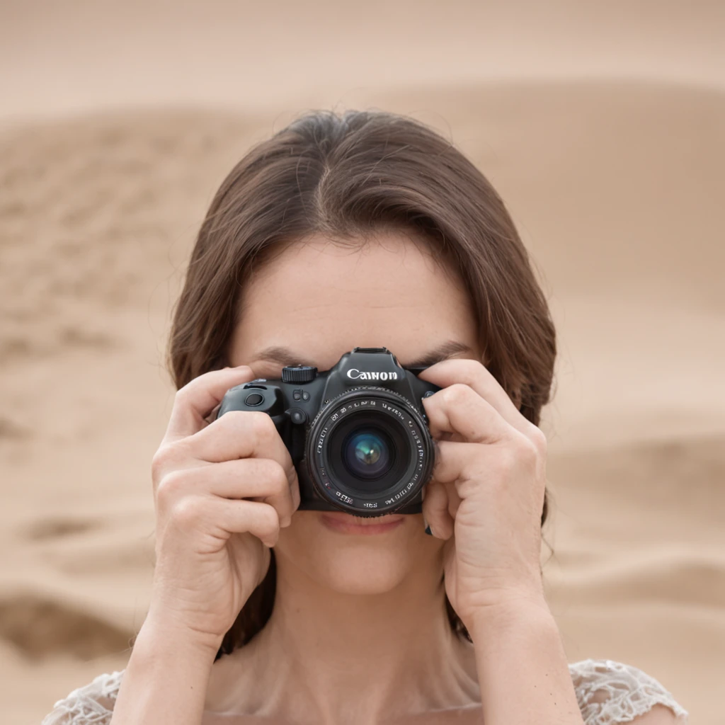 Mid-range close-up,uma mulher holandesa loira de olhos azuis do peito grande,The backdrop is a deserted beach