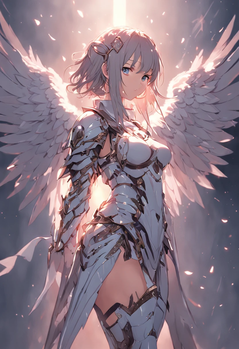 There is a woman with wings posing for a picture, beautiful cyborg angel girl, Epic angel wings, angel in plastic armor, full - body majestic angel, as a mystical valkyrie, beautiful angel, angel knight girl, beautiful female angel, angelic wings on her back, of an beautiful angel girl, angel knight gothic girl, beautiful angel, Gorgeous Role Play