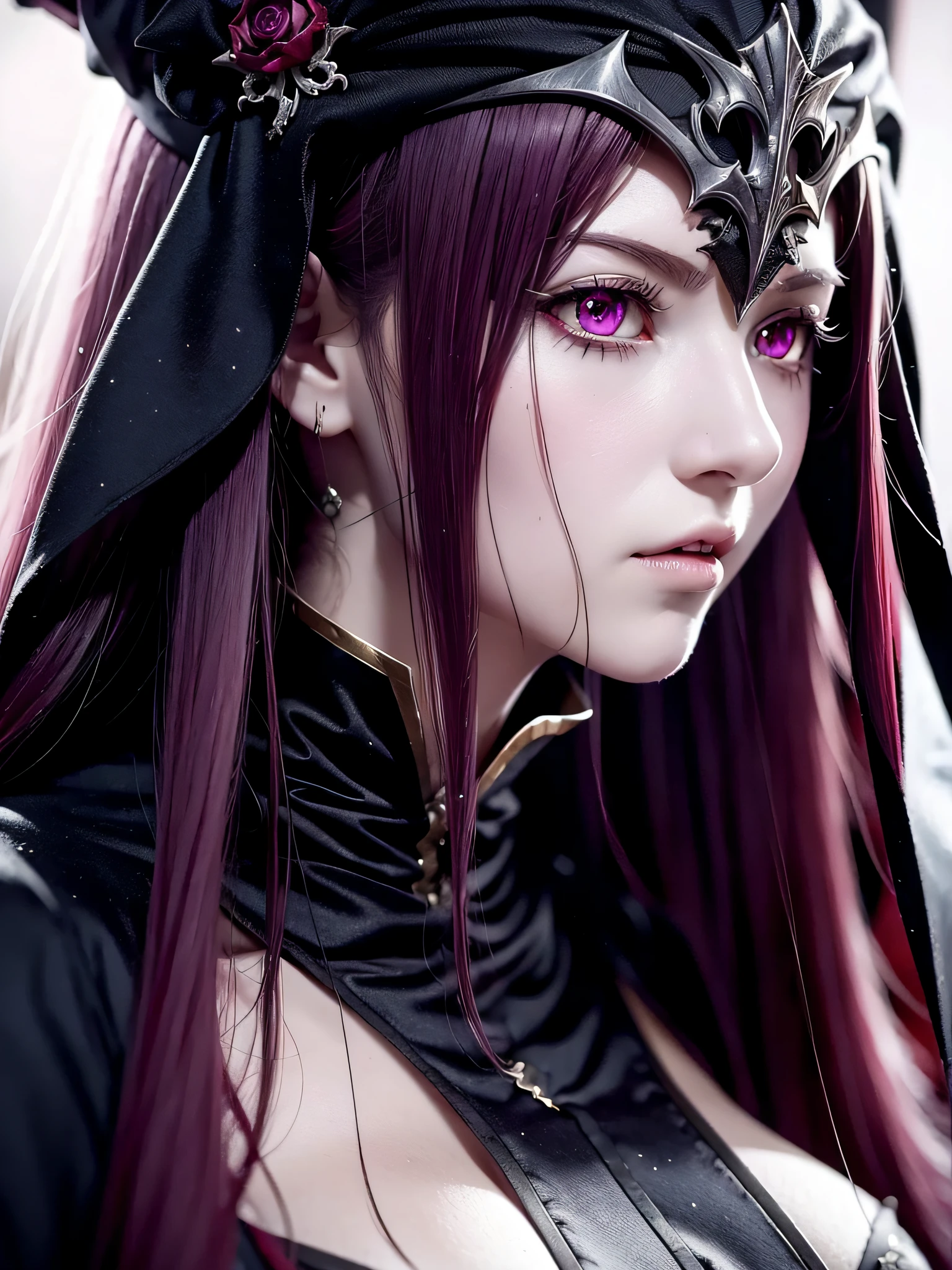 Vampire girl Shalltear Bloodfallen: Overlord anime, best quality, masterpiece, (realistic:1.2), Front, detailed face, (((masterpiece))), (((best quality))),(((extremely detailed))), illustration, mysterious,