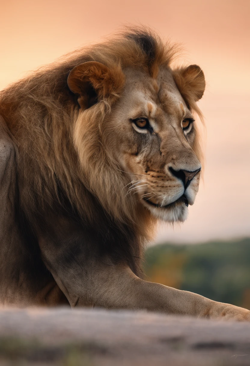 SAD REALIST LION , SEM GARRAS, E SEM DENTES