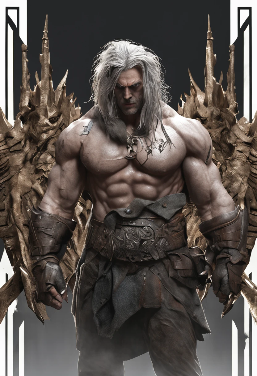 (Профессиональный 3D-рендер:1.3) de (Realistic:1.3) The most beautiful photo in the world,Features of soft and shiny male heroes, ((Epic fantasy hero, muscle male, Rough wet hero, Angry look, Long hair, short beard and ferocious facial expression in a dynamic pose, Fantastic location, Majestic cluttered surroundings)), Рендеринг Full Body 8K Unity, action shot, pores skin, very dark lighting, Strong shading, Detailed, Detailed Face, (Vibrants, The photo is realistic, Realistic, dramatic, Dark, sharp-focus, 8K), (Old leather clothes, damaged by weather conditions:1.4), ((((Wear fur)))), (Intricate:1.4), decadent, (Highly detailed:1.4), Digital Painting, Octane rendering, Art Stations, ConceptArt, Smooth, sharp-focus, illustartion, The germ of art, (loish:0.23), Wlop Ilya Kuvshinov, and Greg Rutkowski and Alphonse Mucha Gracias, (Global Illumination, studio light, surround light), heavy rain, particles floating, rascal, Fantasy, elf, full bodyesbian, ((The dark and ancient background of the city:1.3)),CGSesociety,Art Stations