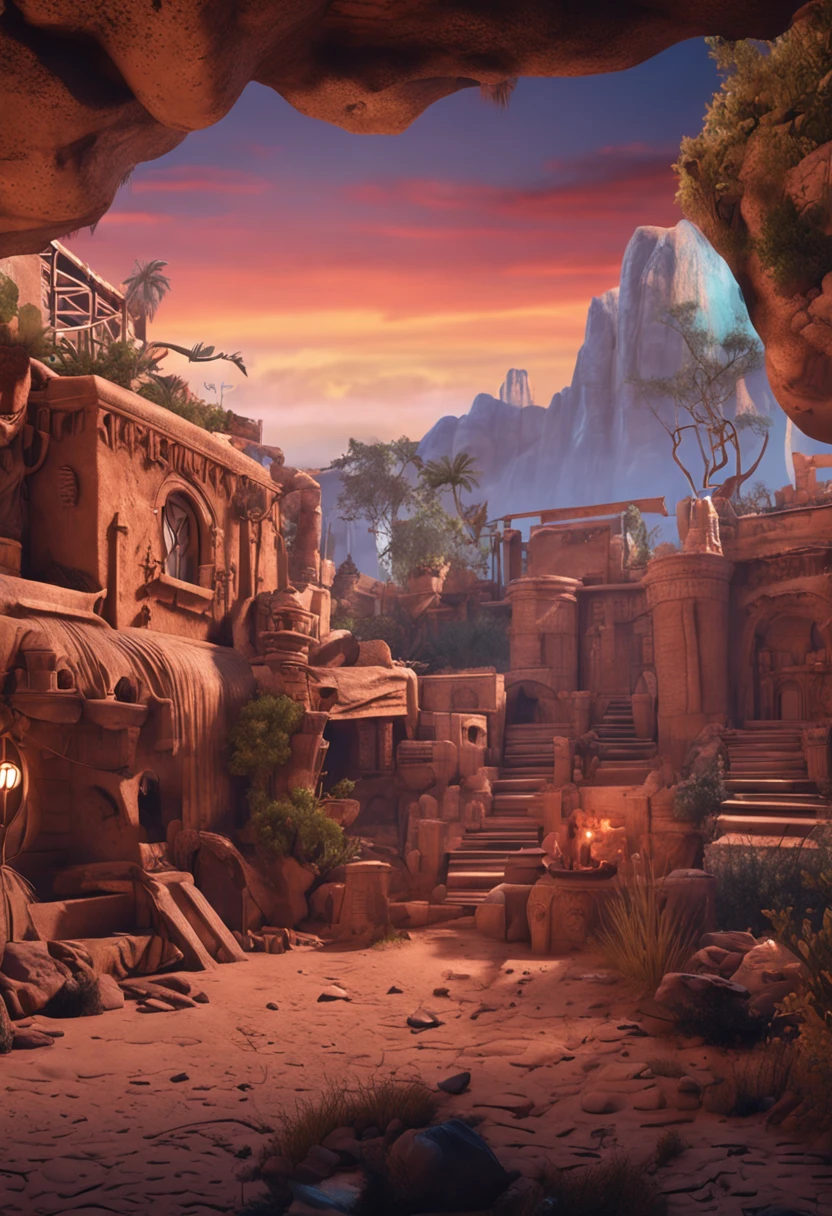 Mapa hiper-realista da Era Hiboriana de Conan,todos continente hiboriano em 3d