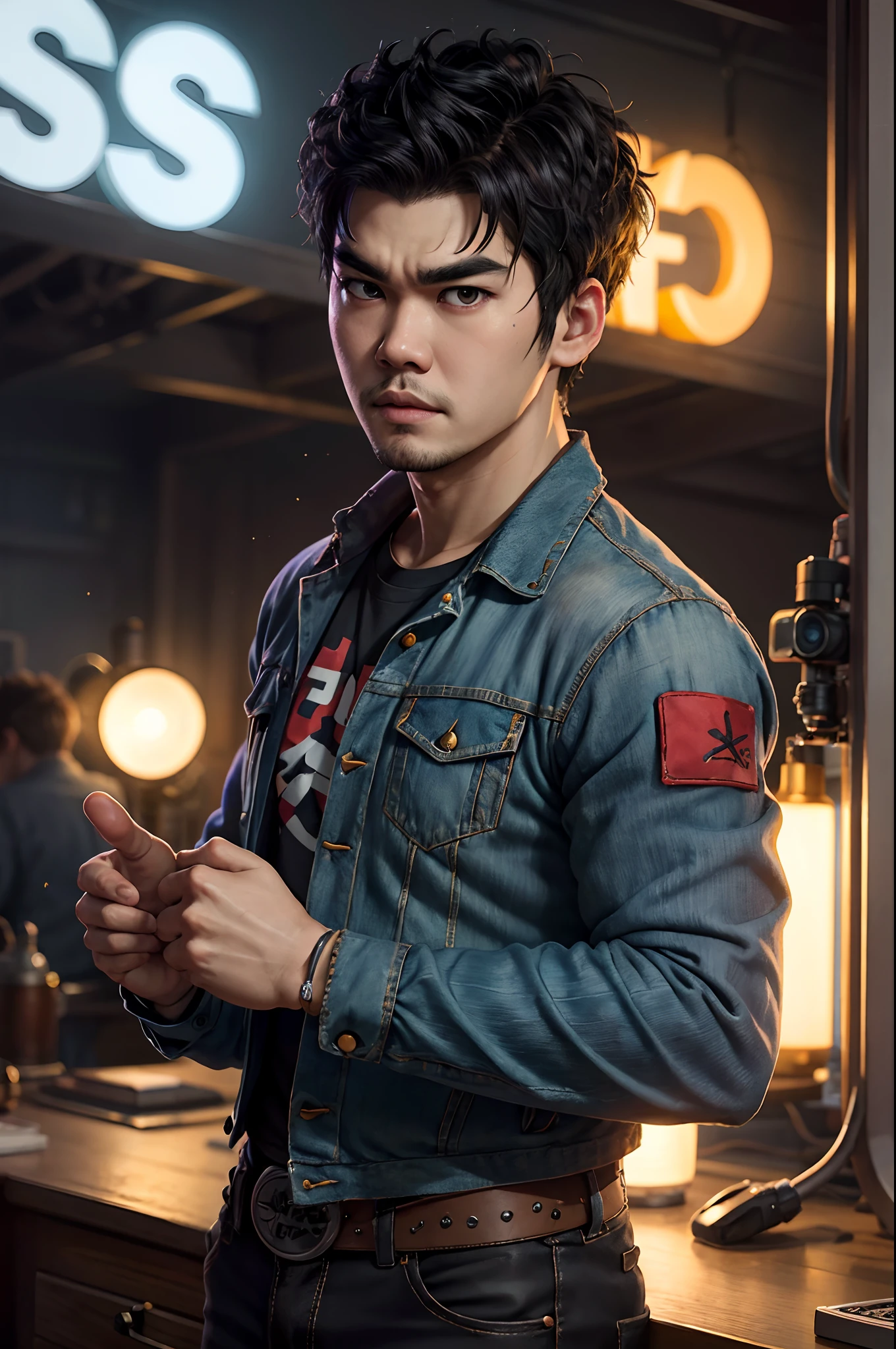 Jay Chou， （pixar-style） （tmasterpiece：1.2） （bokeh） （best qualtiy） （Detail Skins） （detail texture） （8k） （clay） （cinmatic lighting） （sharp fokus