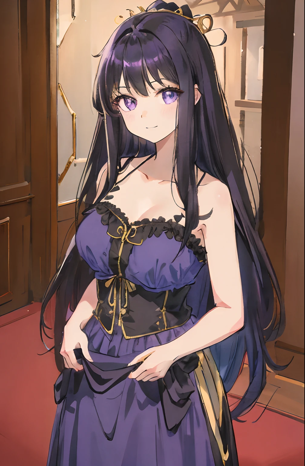 A woman with big ，Young princess，victorian style，clavicle，Lower chest，Transparent nightdress，((shaved_pussy))，no_panties，Closed in((In the cage))，handcuff，chains，