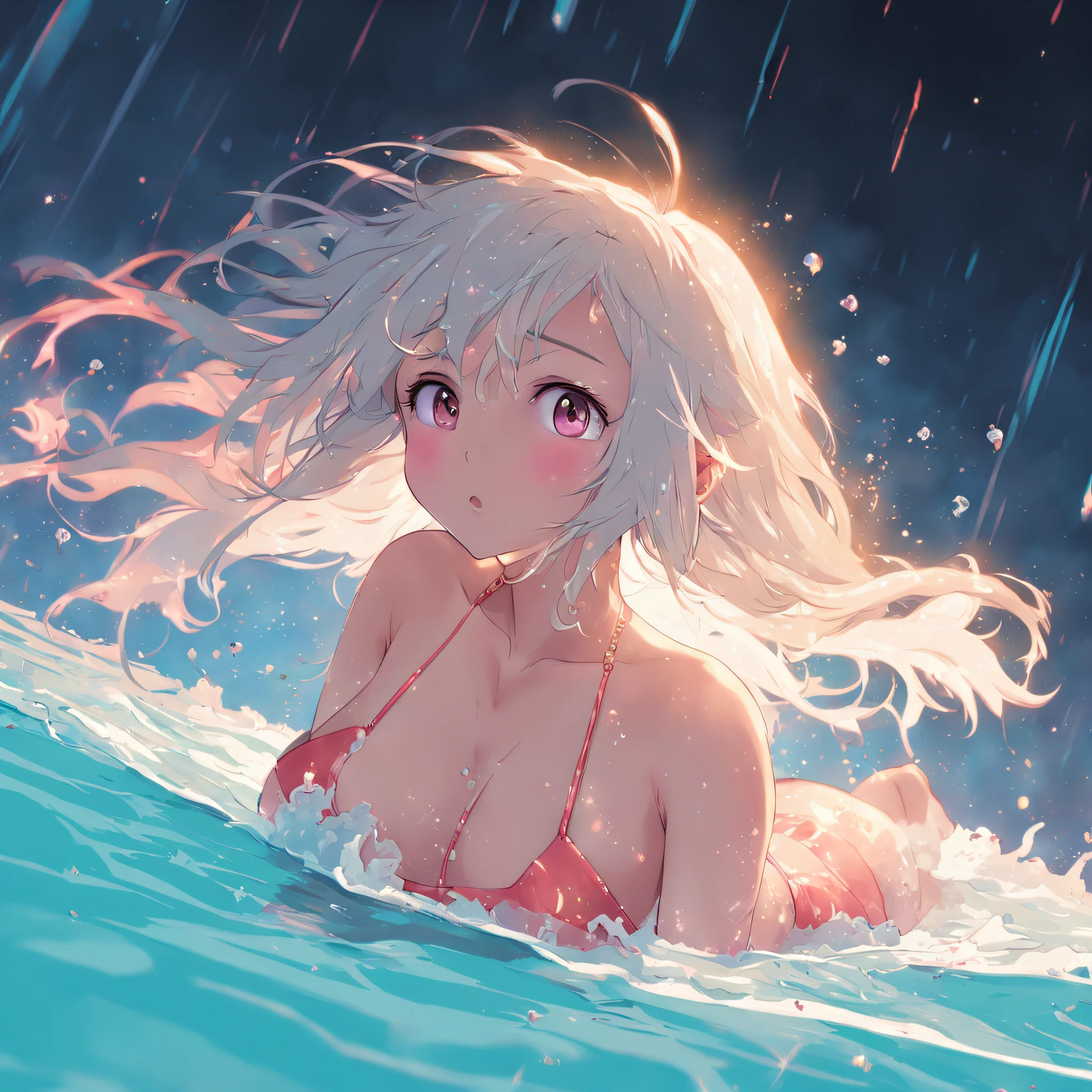 An Hyperrealistic  Huge tits girl swimming  Ice Cream