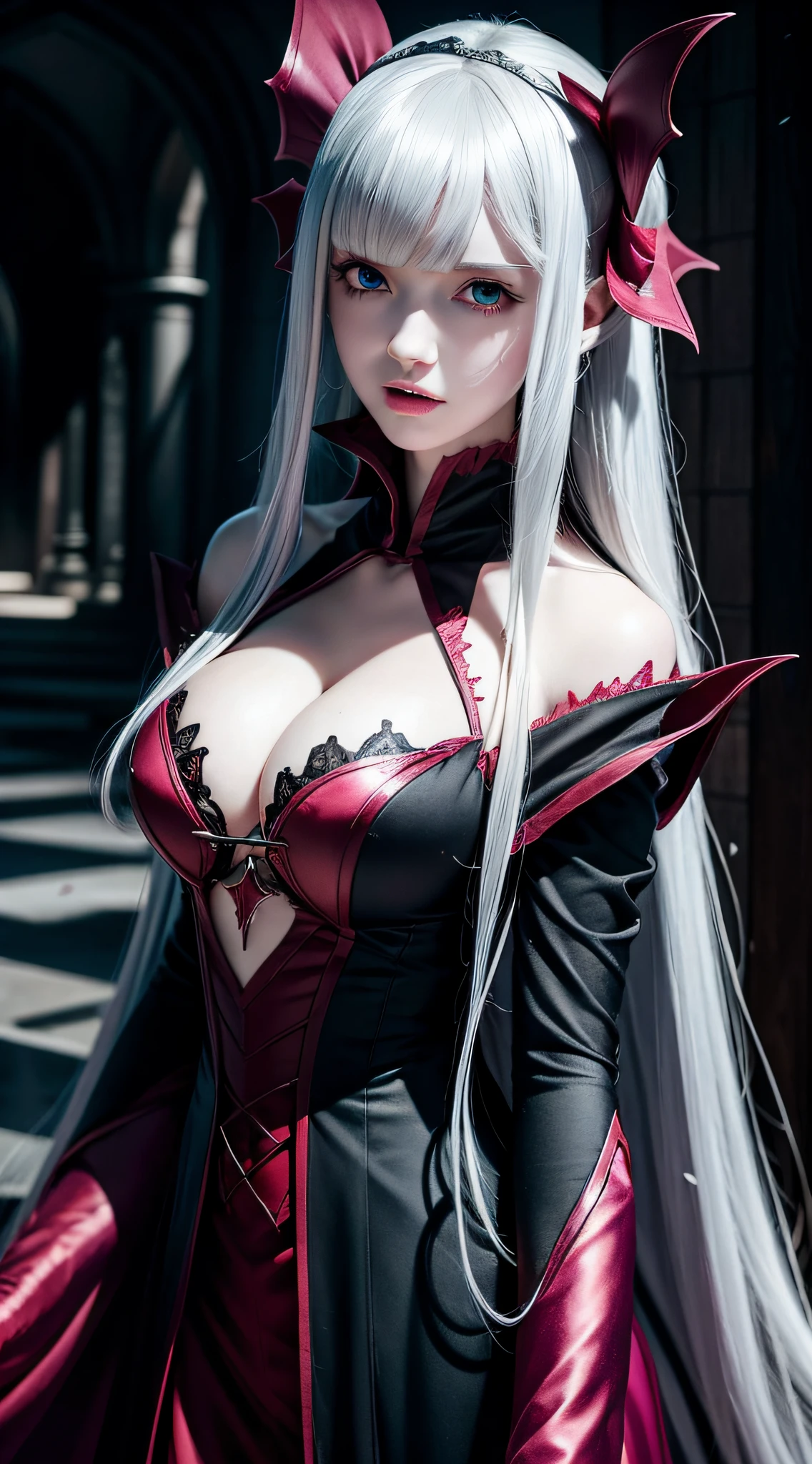 Vampire girl Shalltear Bloodfallen: Overlord anime, best quality, masterpiece, (realistic:1.2), Front, detailed face, (((masterpiece))), (((best quality))),(((extremely detailed))), illustration, mysterious,