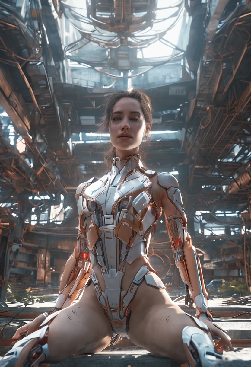 (1girl:1.3), solo,__body-parts__, official art, unity 8k wallpaper, ultra detailed, beautiful and aesthetic, beautiful, masterpiece, best quality, RAW, masterpiece, super fine photo,, best quality, super high Resolution, photorealistic, sunlight, full body portrait, stunningly beautiful,, dynamic pose, delicate face, vibrant eyes, (side view), she is wearing a futuristic Iron Man mech, red and gold, Highly detailed abandoned warehouse background, detailed face, detailed complex busy background, messy, gorgeous, milky, high detailed skin, realistic skin details, visible pores, sharp focus, volumetric fog, 8k uhd, dslr camera, High quality, film grain, fair skin, photorealism, lomography, sprawling metropolis in a futuristic dystopia, view from below, translucent