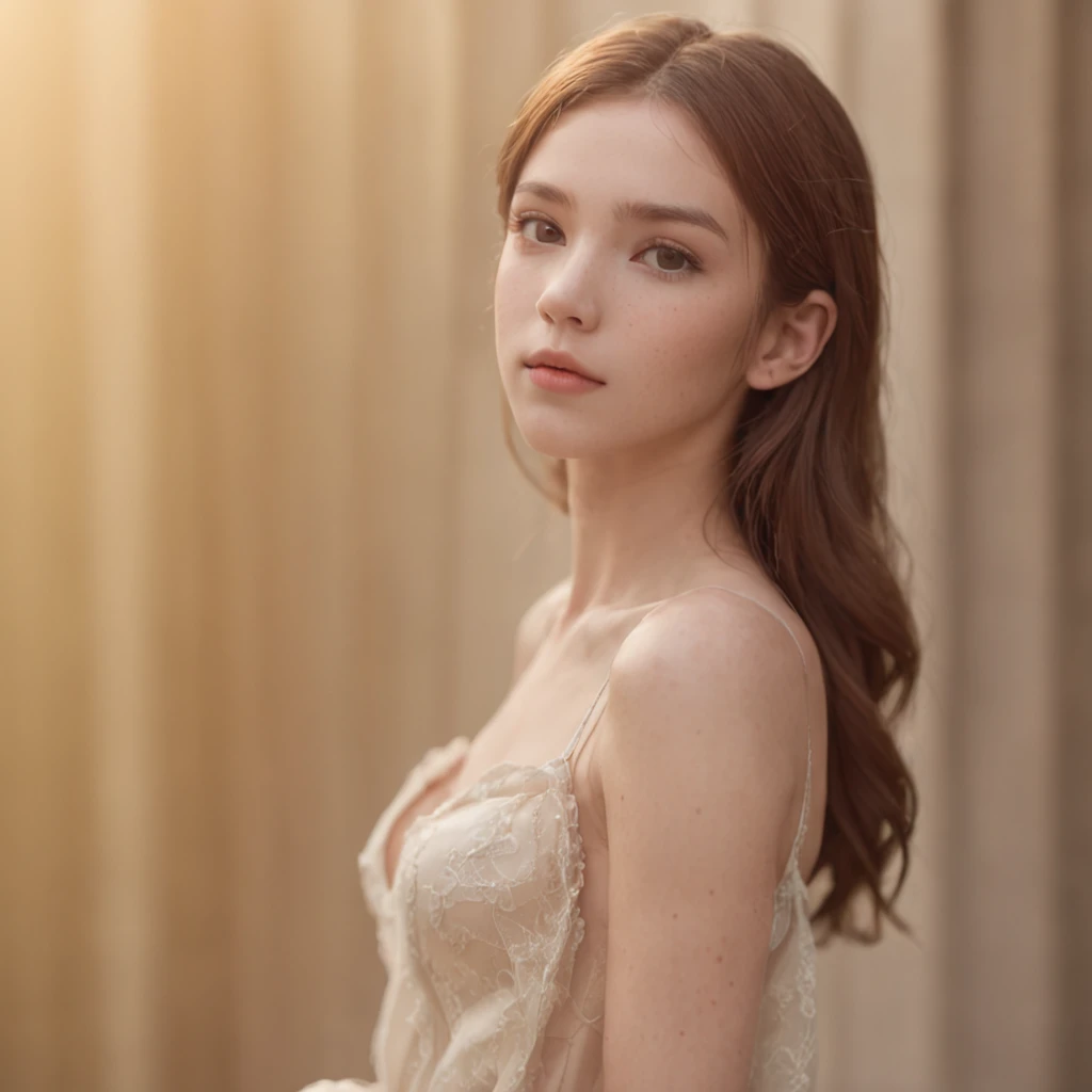 15 years old girl, solo, full body, (masterpiece:1.21), (best quality:1.2), colorful, (illustration:1.2), (cinematic lighting:1.1), (bare shoulders:1.21), (collarbone:1.21), realistic skins.
