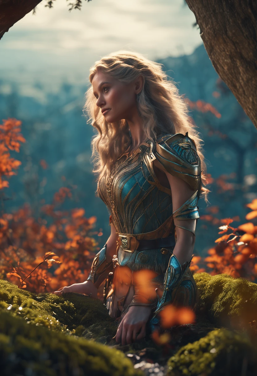 An Elf standing In a Forest, Perfect Body, Perfect face, perfect eyes, detailed and intrincicated, HD