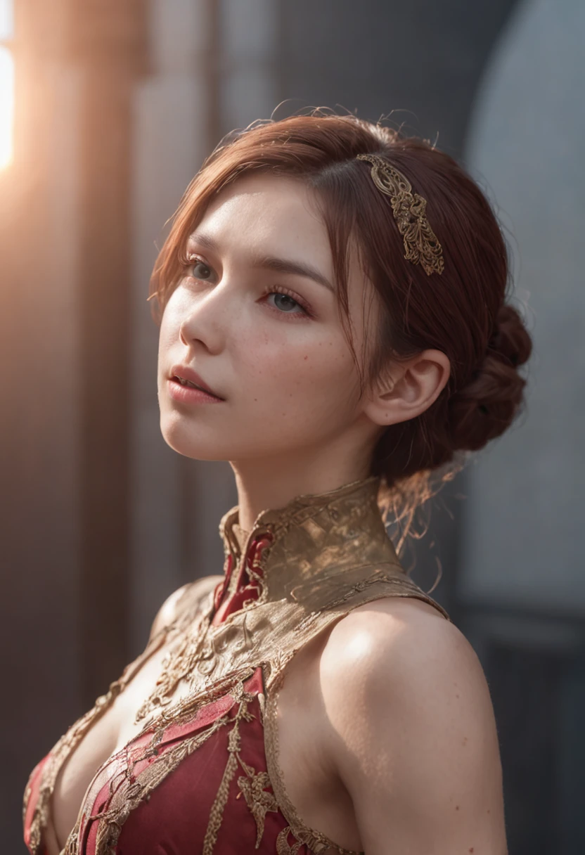 (1girl:1.3), solo,__body-parts__, official art, unity 8k wallpaper, ultra detailed, beautiful and aesthetic, beautiful, masterpiece, best quality, RAW, masterpiece, super fine photo,, best quality, super high Resolution, photorealistic, sunlight, full body portrait, stunningly beautiful,, dynamic pose, delicate face, vibrant eyes, (side view), she is wearing a futuristic Iron Man mech, red and gold, Highly detailed abandoned warehouse background, detailed face, detailed complex busy background, messy, gorgeous, milky, high detailed skin, realistic skin details, visible pores, sharp focus, volumetric fog, 8k uhd, dslr camera, High quality, film grain, fair skin, photorealism, lomography, sprawling metropolis in a futuristic dystopia, view from below, translucent