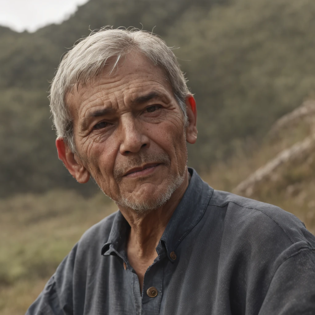 (Professional 3D rendering:1.3) de (Realistic:1.3) Foto de arte mais bonita do mundo,Apresenta homem velho suaves e brilhantes, Looking short hair, short beard and old expression in dynamic pose, fantastic location, majestoso ambiente desordenado)), Full-body 8k unified rendering, action shot, poros da pele, very dark lighting, sombreamento pesado, circunstanciado, Rosto detalhado, (vibrante, fotogrdeia realista, Realistic, Dramatic, Escuro, foco nítido, 8k), (Old straw clothes damaged by bad weather:1.4), ((((Use peles)))), (intrincado:1.4), decadente, (altamente detalhado:1.4), pintura digital, rendering by octane, art stations, Conceito-Arte, liso, foco nítido, illustration, germe da arte, (Loish:0.23), Wlop Ilya Kuvshinov, e Greg Rutkowski e Alphonse Mucha Gracias, (global ilumination, studiolight, Light Volumetric), chuva forte, floating particles, patife, fantasia, Onze, corpo inteiroesbian, ((Fundo escuro e antigo da cidade:1.3)),CGSesociedade,art stations