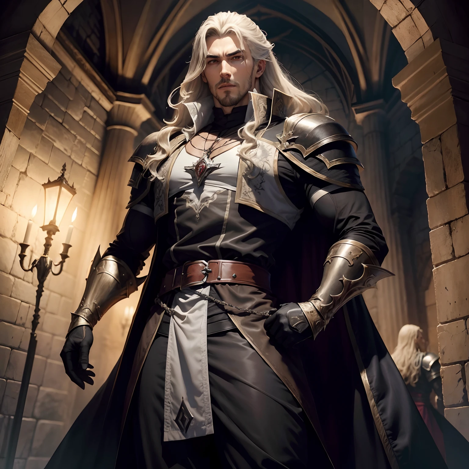 Castlevania Seigneur des ombres seigneur dracul muscular full moroccan Armor outfit War avec orage