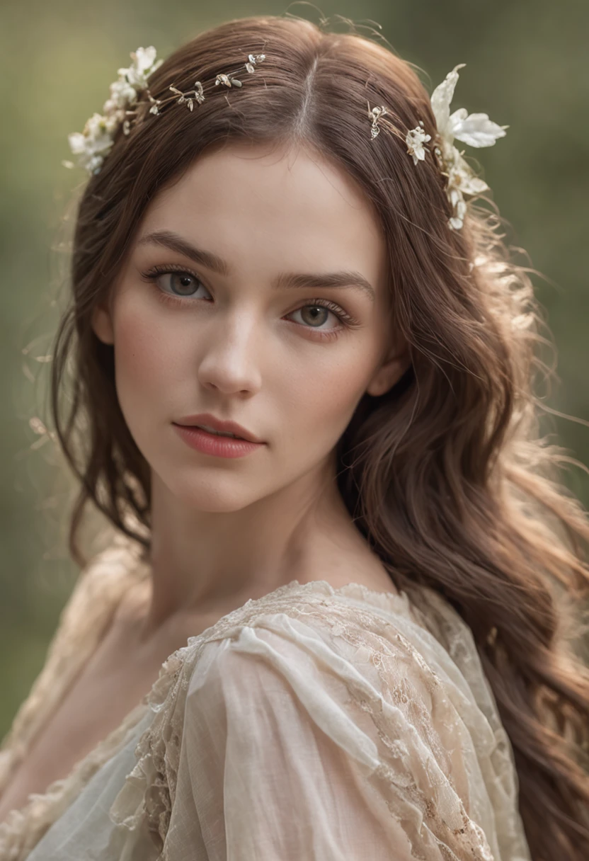 An Elf standing In a Forest, Perfect Body, Perfect face, perfect eyes, detailed and intrincicated, HD