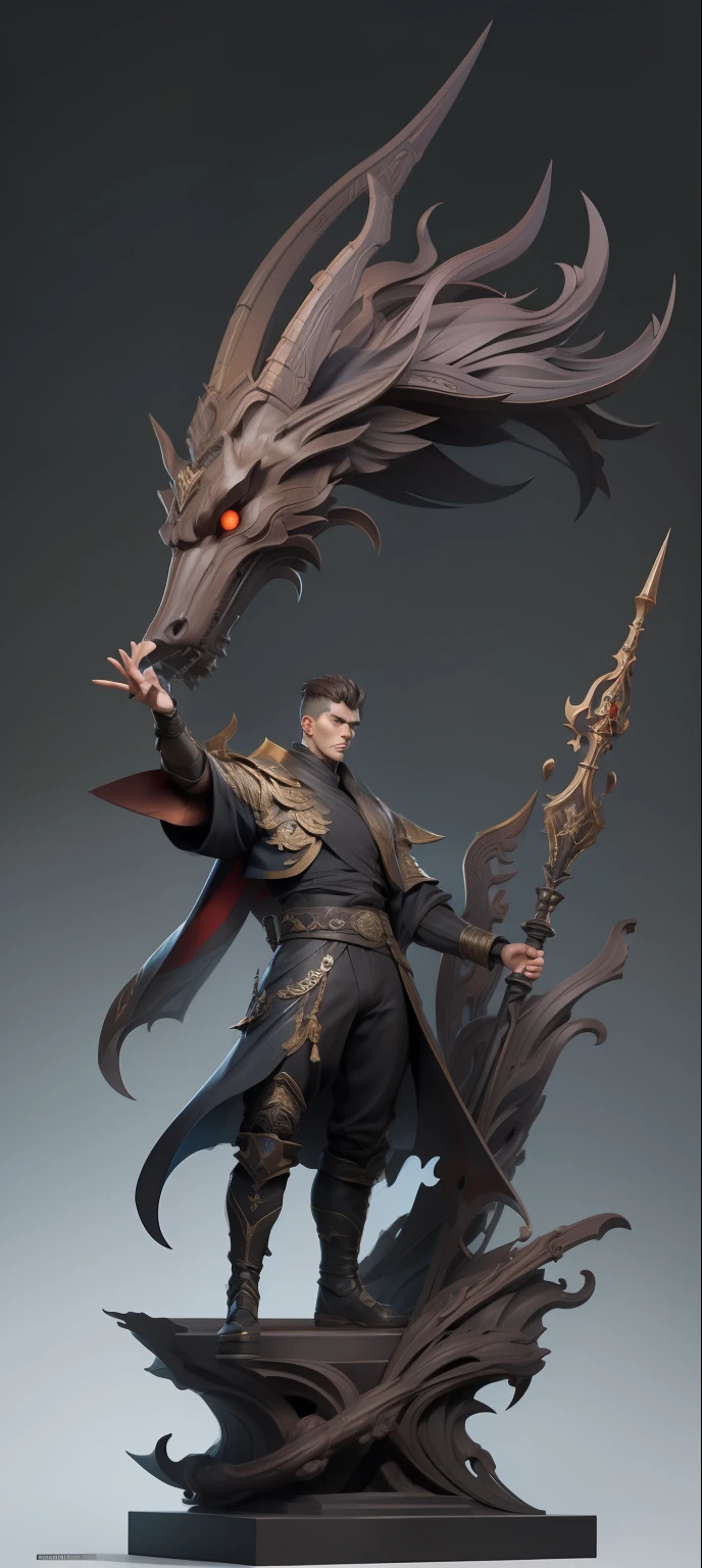 Sculptural model design,Escultura,male people,Handsome,musculous,Wu Yifan(Blank background)
