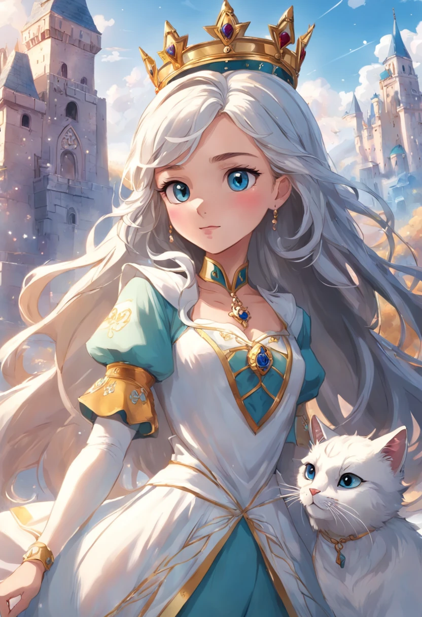 "Crie um personagem cativante que lembre as princesas da Disney, mas com um toque judaico. She is a young Jewish princess who lives in a vibrant and magical kingdom. His appearance is captivating, with stunning hair and a dress that weaves elements of Jewish culture and tradition into her design. His crown is a masterpiece, adorned with sparkling gemstones that represent the rich history of its people. Um dia, Ela descobre um artefato antigo que lhe concede a capacidade de se comunicar com animais, A present passed down through generations of his family. With the support of his newfound animal companions, She embarks on a mission to protect her kingdom from unforeseen dangers. Portray his remarkable journey, How she employs her special connection with animals, e como suas qualidades de coragem, wisdom, e a bondade permite-lhe superar desafios e salvar seu reino, Leaving a legacy that honors your heritage."