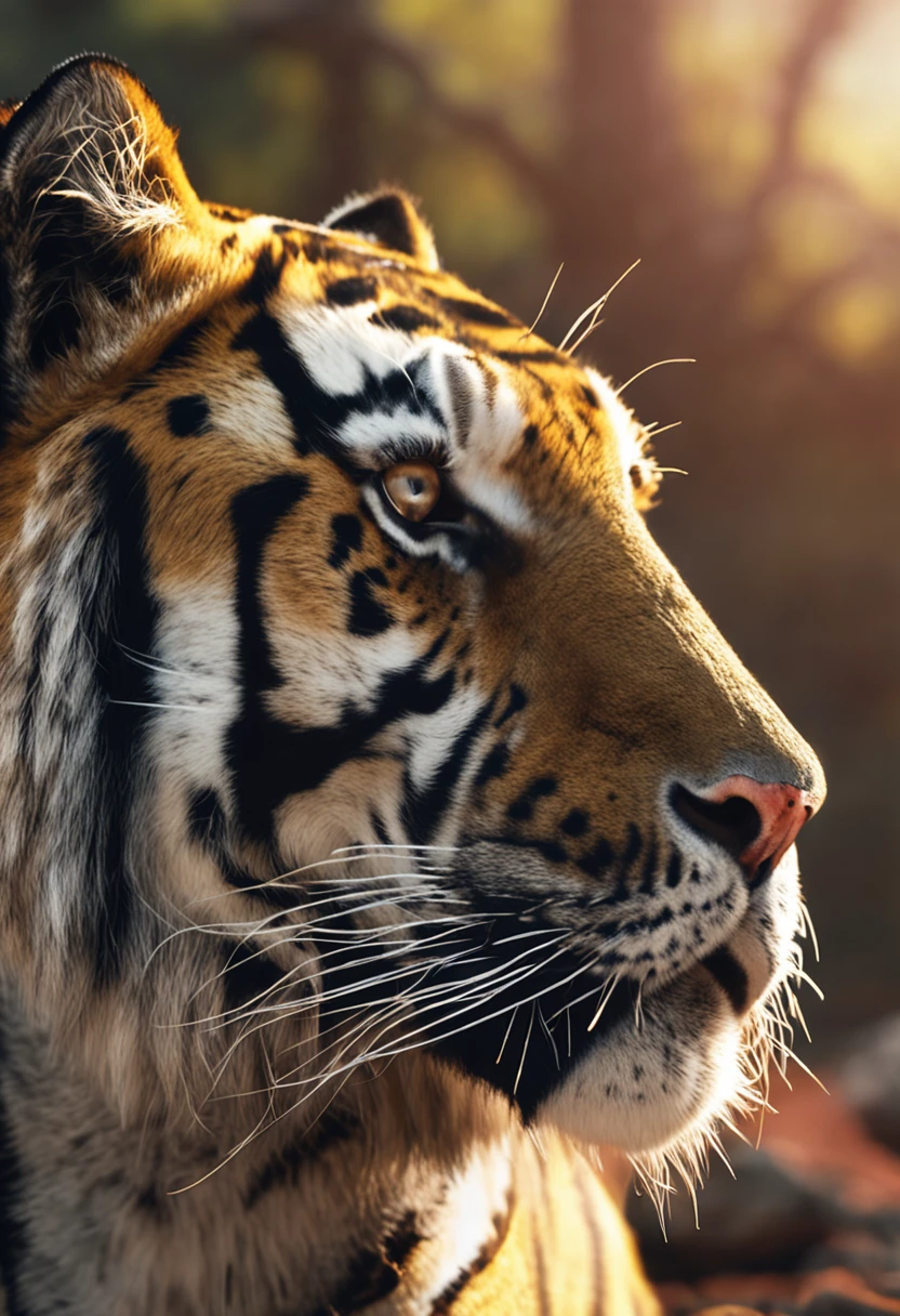 cinematic realistic pictures of tiger,safari, ultra hd, realistic, vivid colors, highly detailed, UHD drawing, pen and ink, perfect composition, beautiful detailed intricate insanely detailed octane render trending on artstation, 8k artistic photography, photorealistic concept art, soft natural volumetric cinematic perfect light
