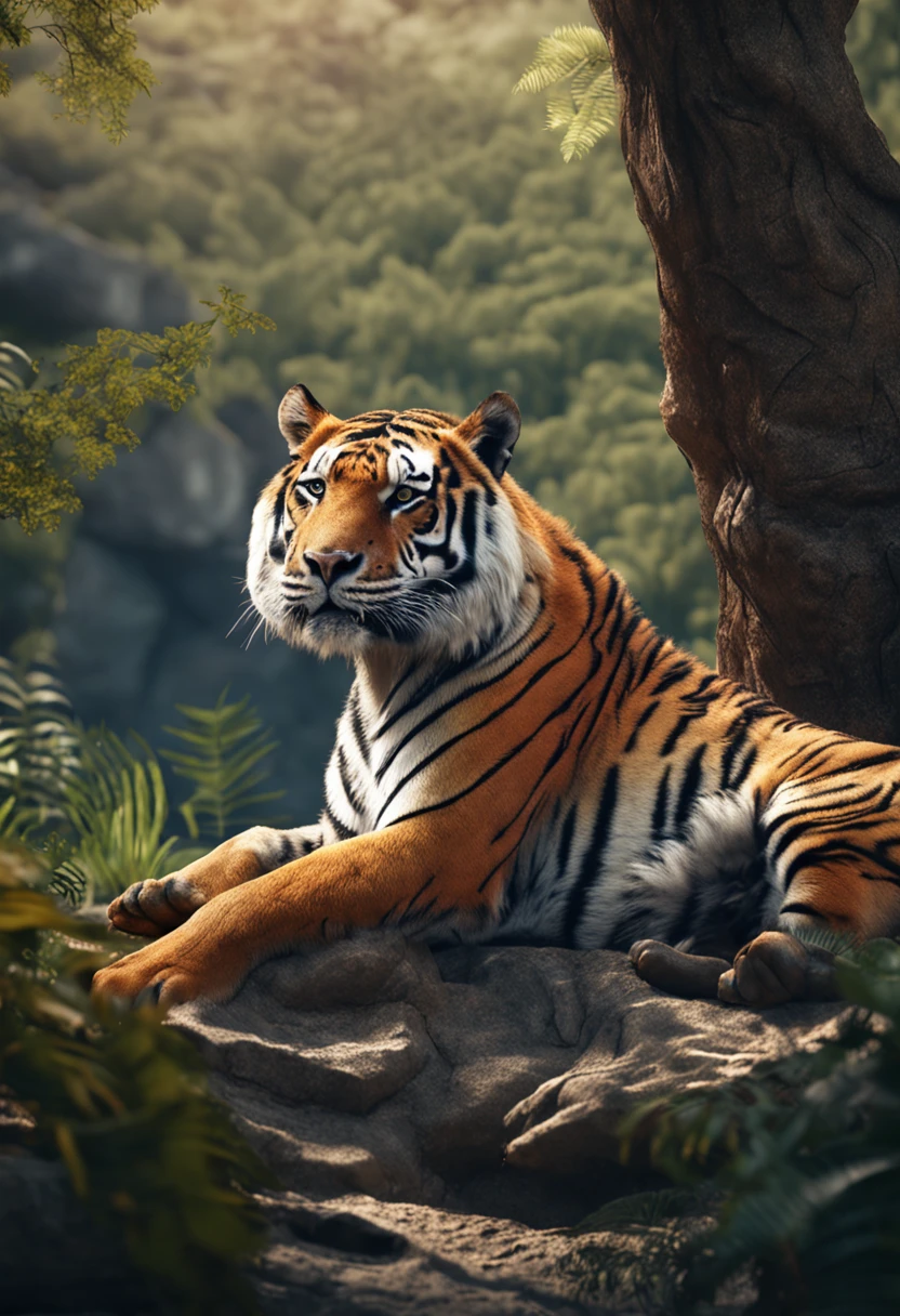 cinematic realistic pictures of tiger,safari, ultra hd, realistic, vivid colors, highly detailed, UHD drawing, pen and ink, perfect composition, beautiful detailed intricate insanely detailed octane render trending on artstation, 8k artistic photography, photorealistic concept art, soft natural volumetric cinematic perfect light