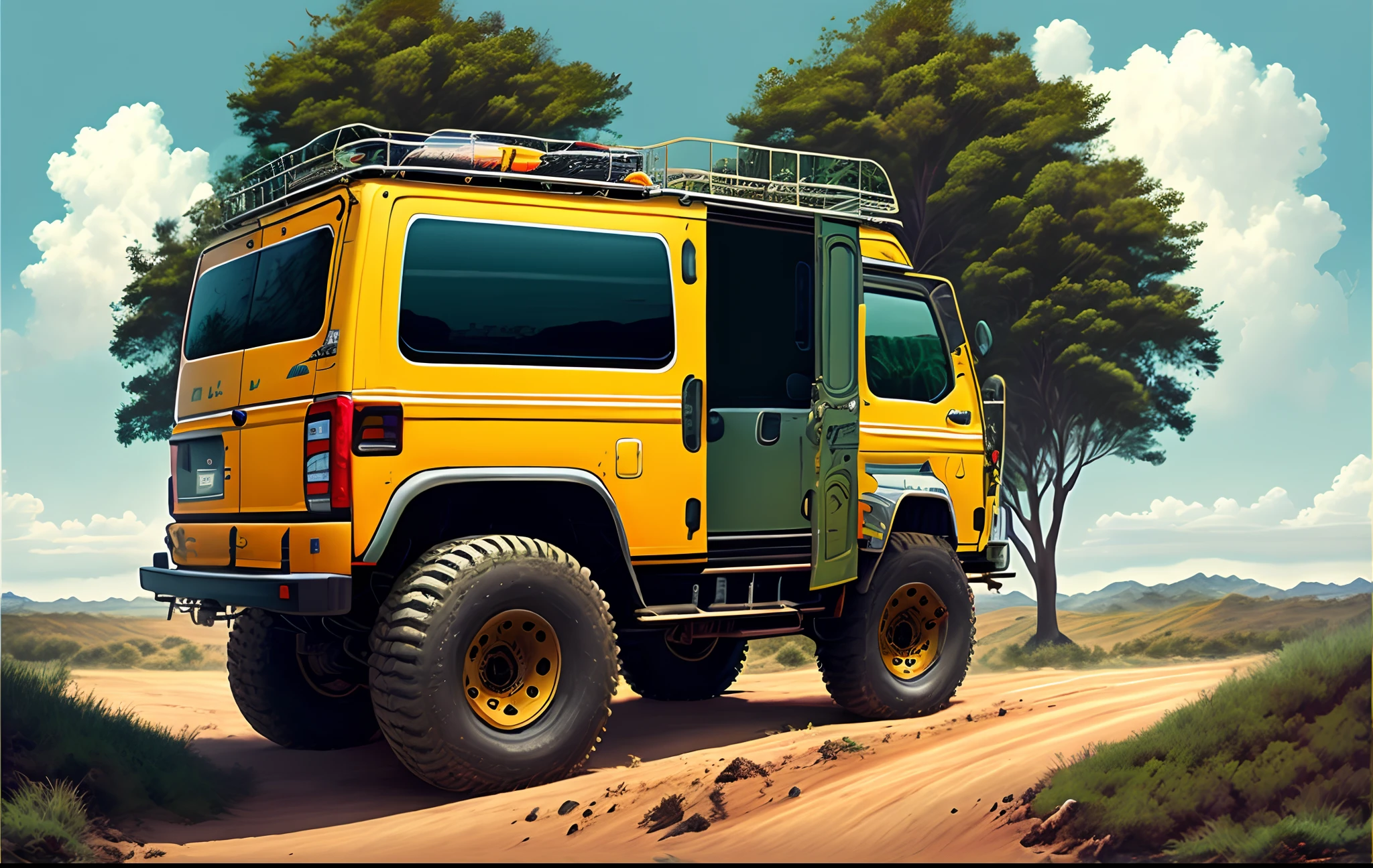 Camionete pik UP 2 porta cor chumbo com rodas aro 20 com pneus off road auto terrain