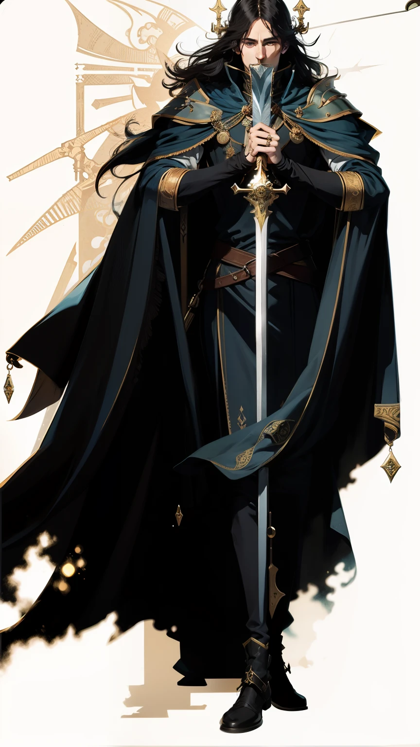 Tarot card style, king of swords