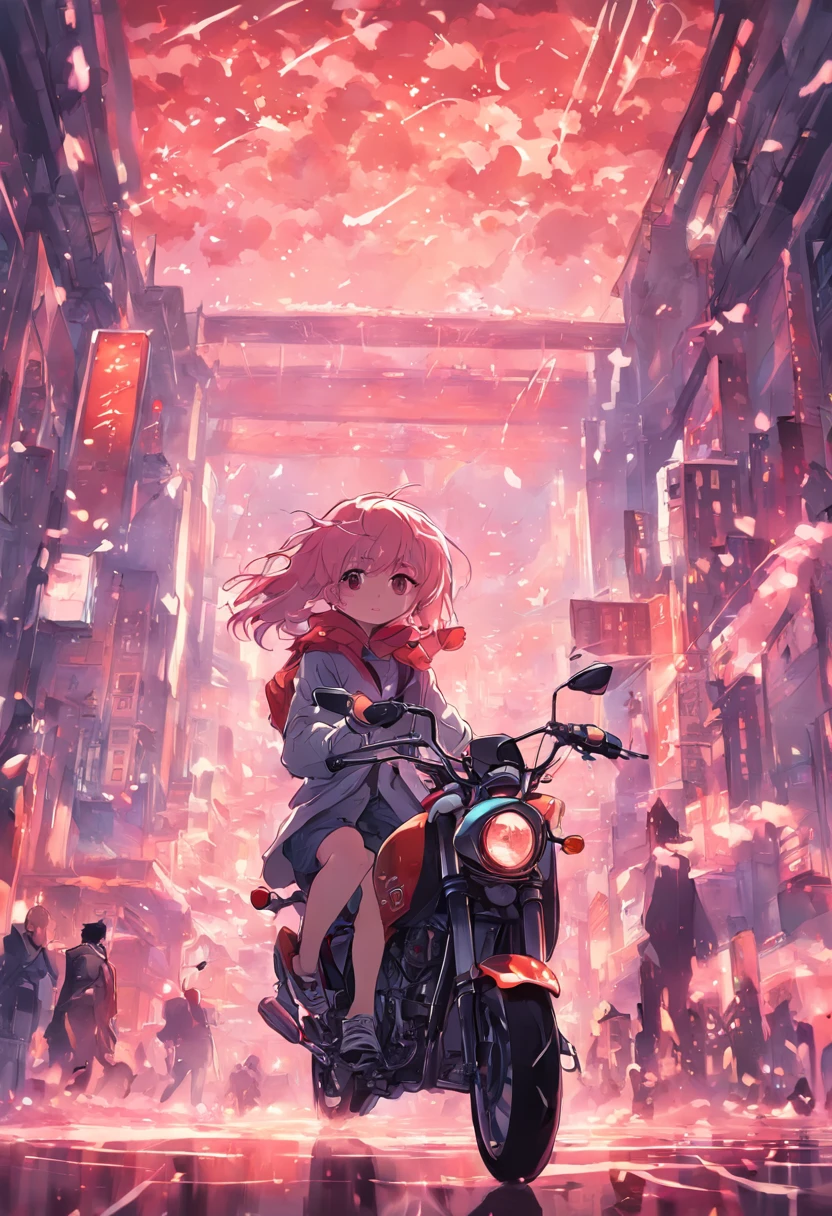 Man in a jumper、Girl on a motorcycle