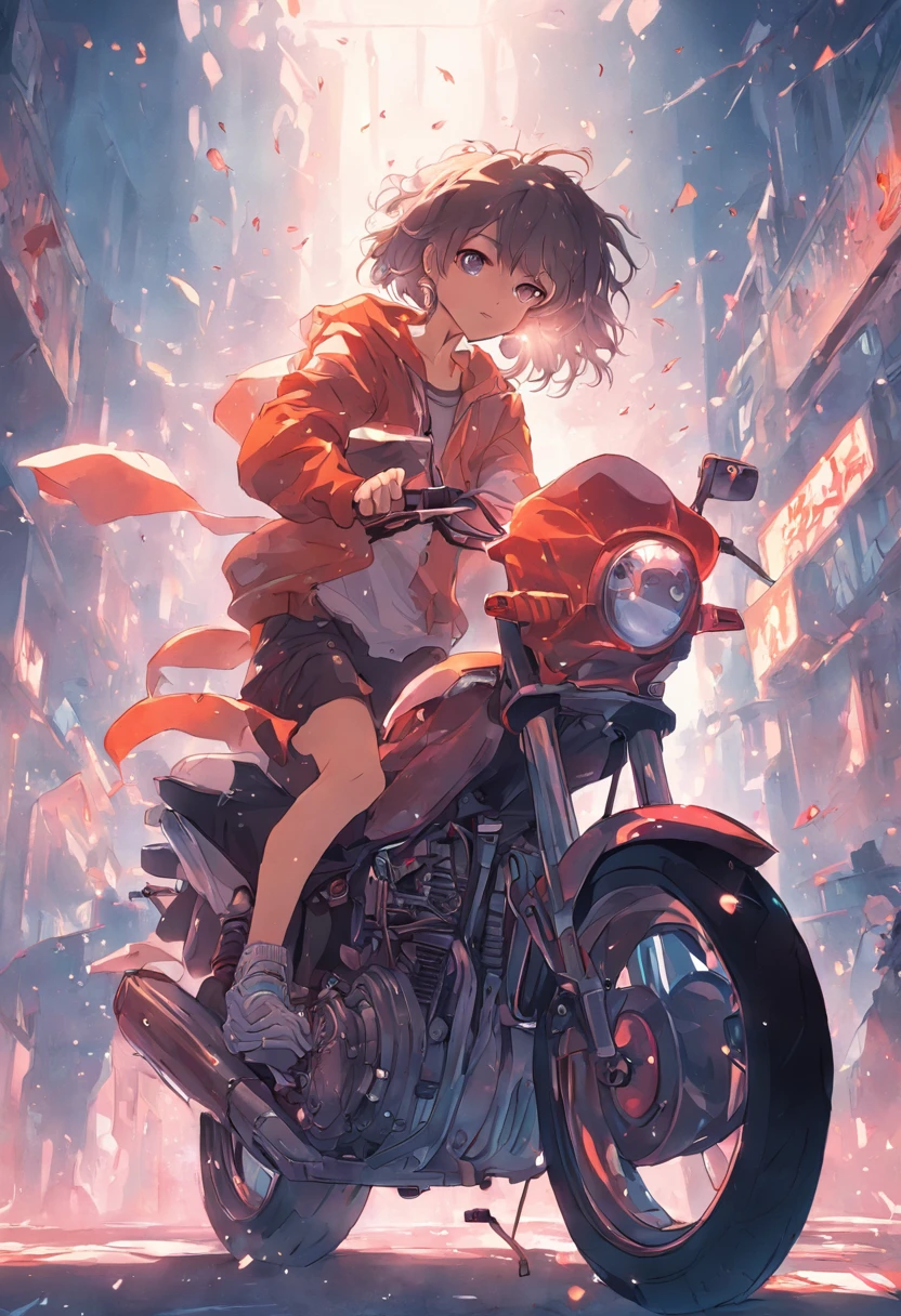 Man in a jumper、Girl on a motorcycle