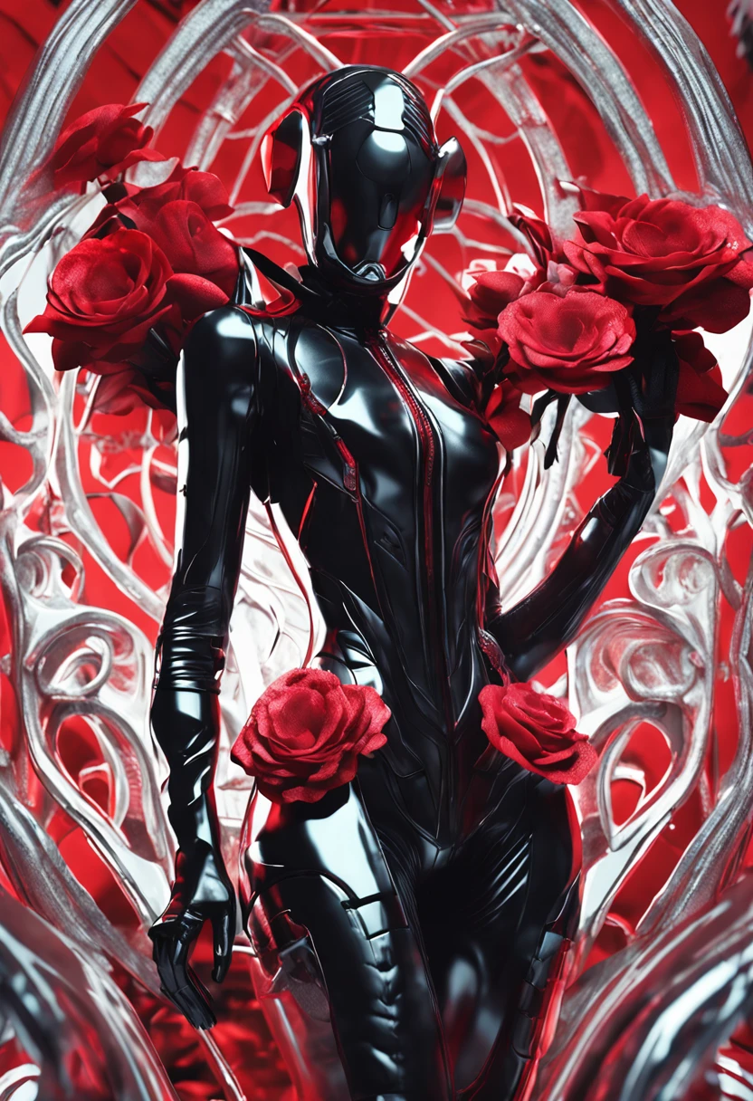 official art, unity 8k wallpaper, ultra detailed, beautiful and aesthetic, masterpiece, best quality, (zentangle, mandala, tangle, entangle), (fractal art:1.3) , 1girl, red flowers, extremely detailed, dynamic angle, cowboyshot, the most beautiful form of chaos, elegant, a brutalist designed, vivid colours, romanticism, by james jean, roby dwi antono, ross tran, francis bacon, michal mraz, adrian ghenie, petra cortright, gerhard richter, takato yamamoto, ashley wood, atmospheric