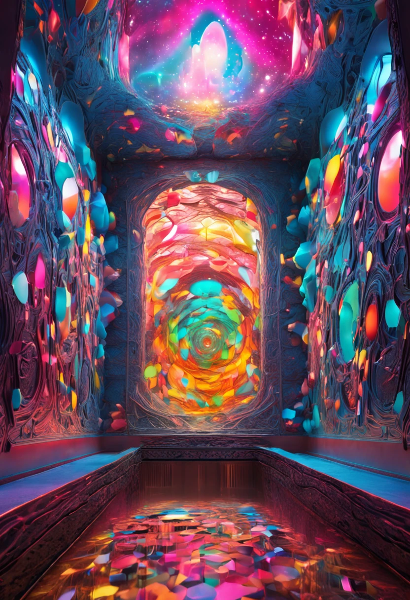 (((Raw Photo))), immerse yourself in the mind-bending realm of Quantum Dreams, where the very fabric of reality is shaped by the enigmatic principles of quantum mechanics. Embark on a breathtaking journey through parallel dimensions, where the laws of physics bend and twist with mesmerizing beauty. Picture a ((vibrant, kaleidoscopic landscape:1.2)) that defies traditional notions of space and time. In this surreal world, gravity fluctuates, allowing you to walk on walls or glide through the air effortlessly. Time loops and folds upon itself, creating mesmerizing visual patterns that defy comprehension. The possibilities are endless, as every decision leads to a branching path of infinite potential. The image captures the essence of this wondrous journey, utilizing state-of-the-art technology such as (((quantum wavetracing:1.3))) to render a hyper-realistic depiction. The camera, a ((Nikon Z7 II:1.2)), equipped with a ((Nikon NIKKOR Z 14-30mm f/4 S lens:1.1)), brings this captivating world to life. The lens provides a wide-angle perspective, allowing you to fully immerse yourself in the multidimensional landscapes. Lighting in this scene is a symphony of ((vibrant, pulsating colors:1.1)) and ((subtle, ethereal glows:1.2)), creating an otherworldly ambiance that reflects the surreal nature of the quantum realm. The image is rendered in an astonishing (((8K resolution:1.3))), ensuring every detail is meticulously brought to life. Prepare to have your senses captivated as you witness the limitless wonders of Quantum Dreams.