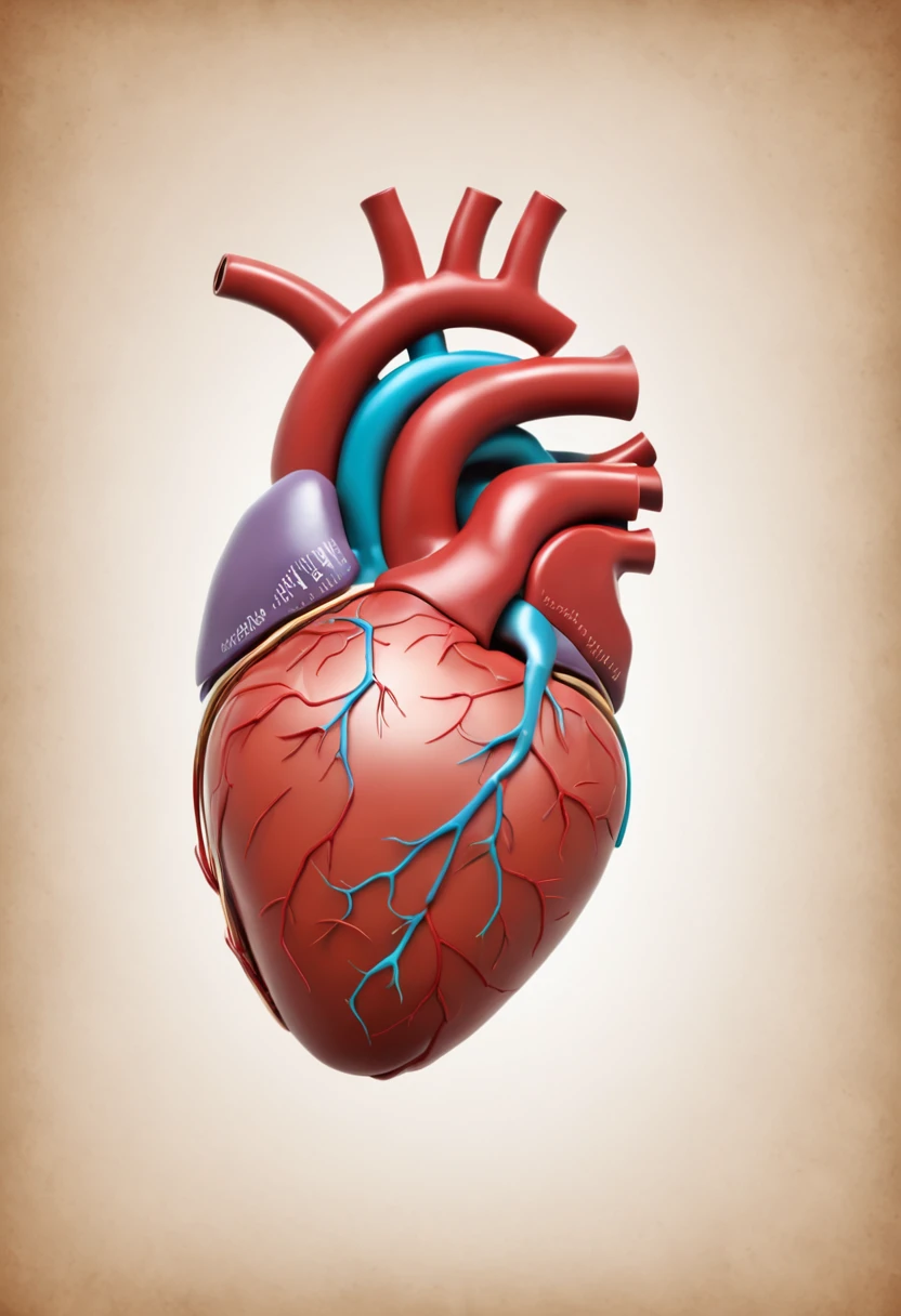 extremely detailed and realistic, 4D, illustration, vector art, anatomically correct heart, filled by a lot of realistic tennis balls