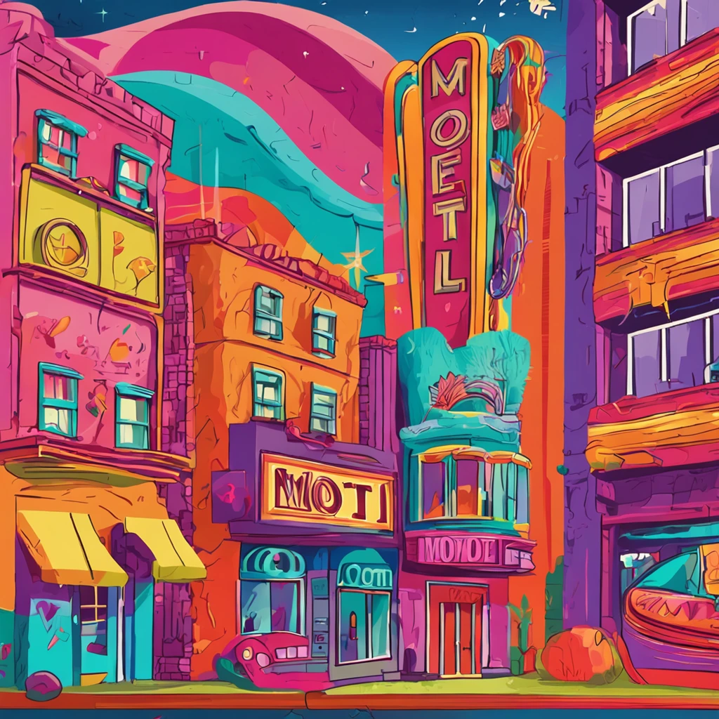 image of a colorful motel full of heart
