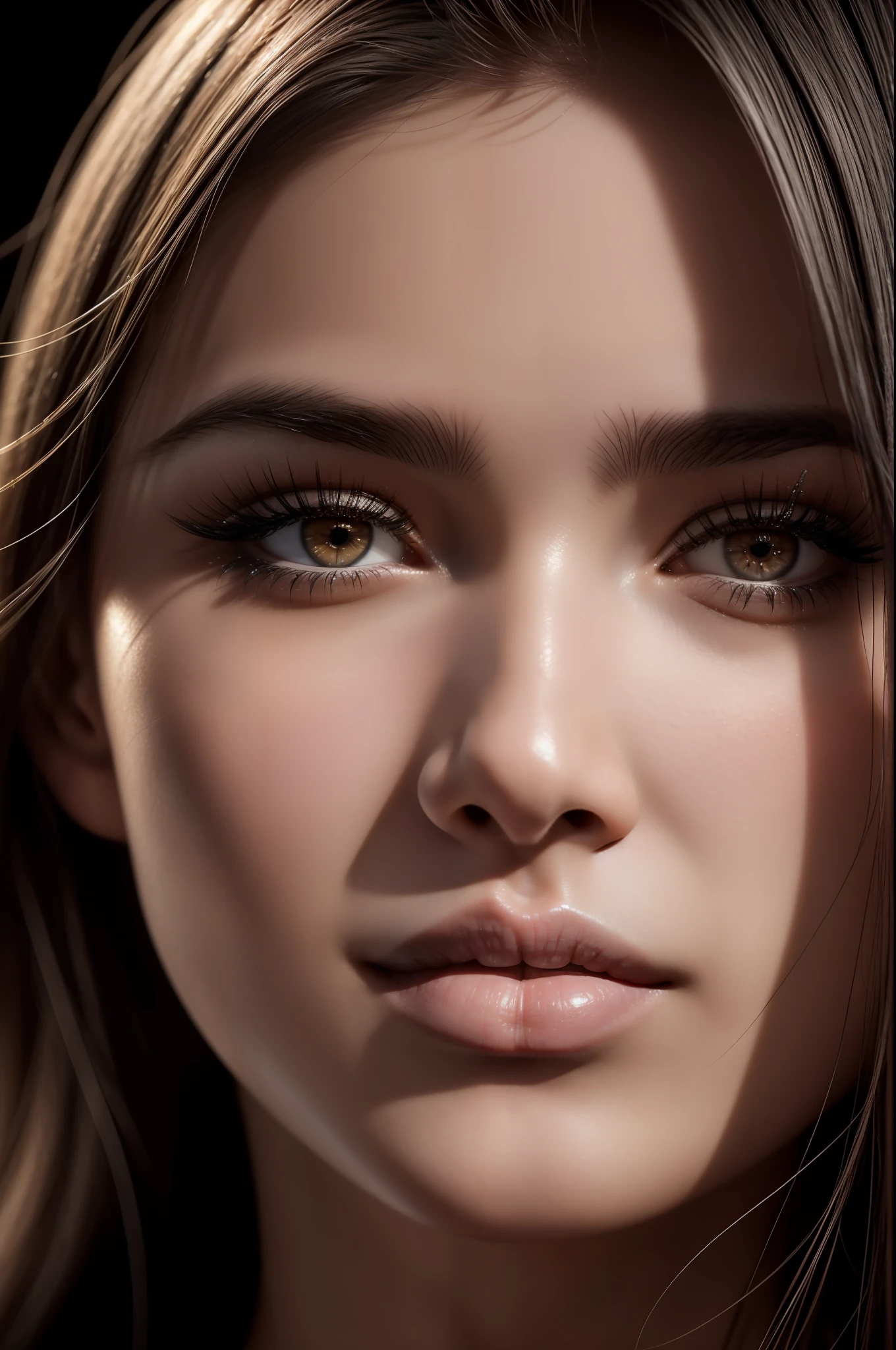 22 years old girl, beautiful face shot, detailed eyelashes, detailed skin texture, dramatic lighting, photo Realism, masterpiece, Hollywood style lighting, charming portrait, hyper detailed skin, seeing to camera, f 2.8, shutter speed 250, super sharp focus.