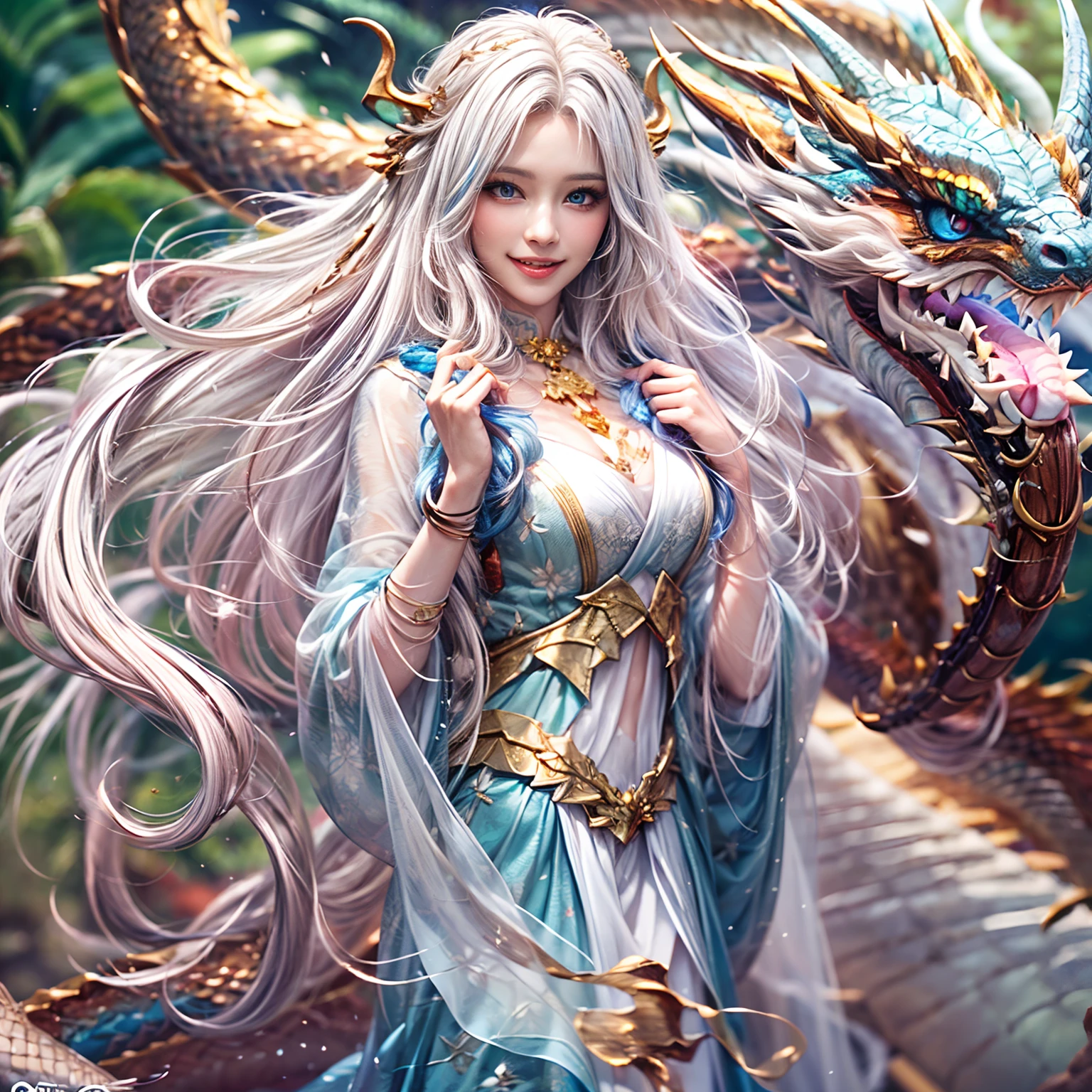 masterpiece, best quality, ultra high res, epic action and dynamic pose, in the style of opaque resin panels, precisionist, ivory, magical girl symbolism, close-up, elaborate borders, surrealistic assemblage,  <lora:Dragon and girl_20240205103724:0.8> Dragon and girl, <lora:add_detail:0.8>, <lora:MengX girl_Mix_V40:0.8>