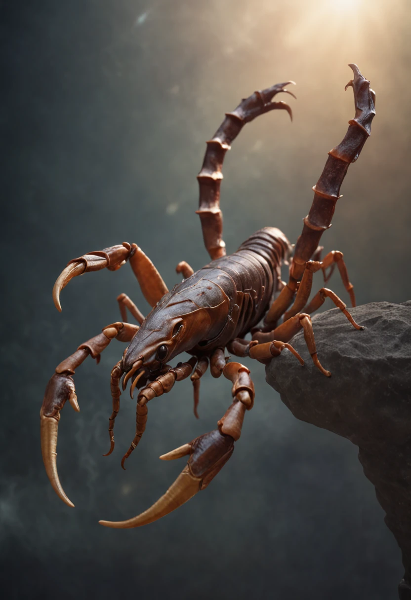 Ethereal fantasy concept art of Scorpion, magnificent, celestial, ethereal, painterly, epic, majestic, magical, fantasy art, cover art, dreamy