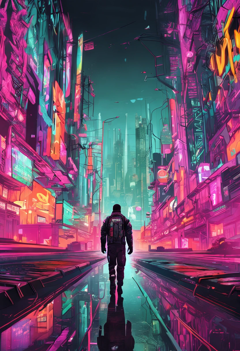 Original art of the next-generation scene,cyber punk style