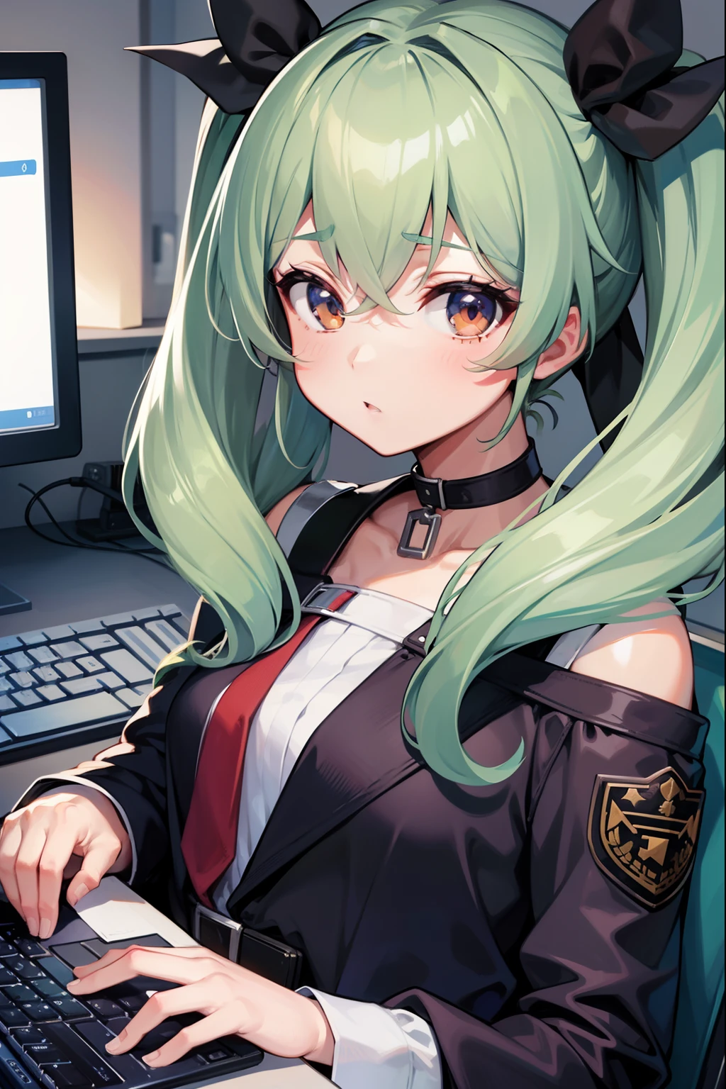 anchovy de girls und panze hackeando no computador