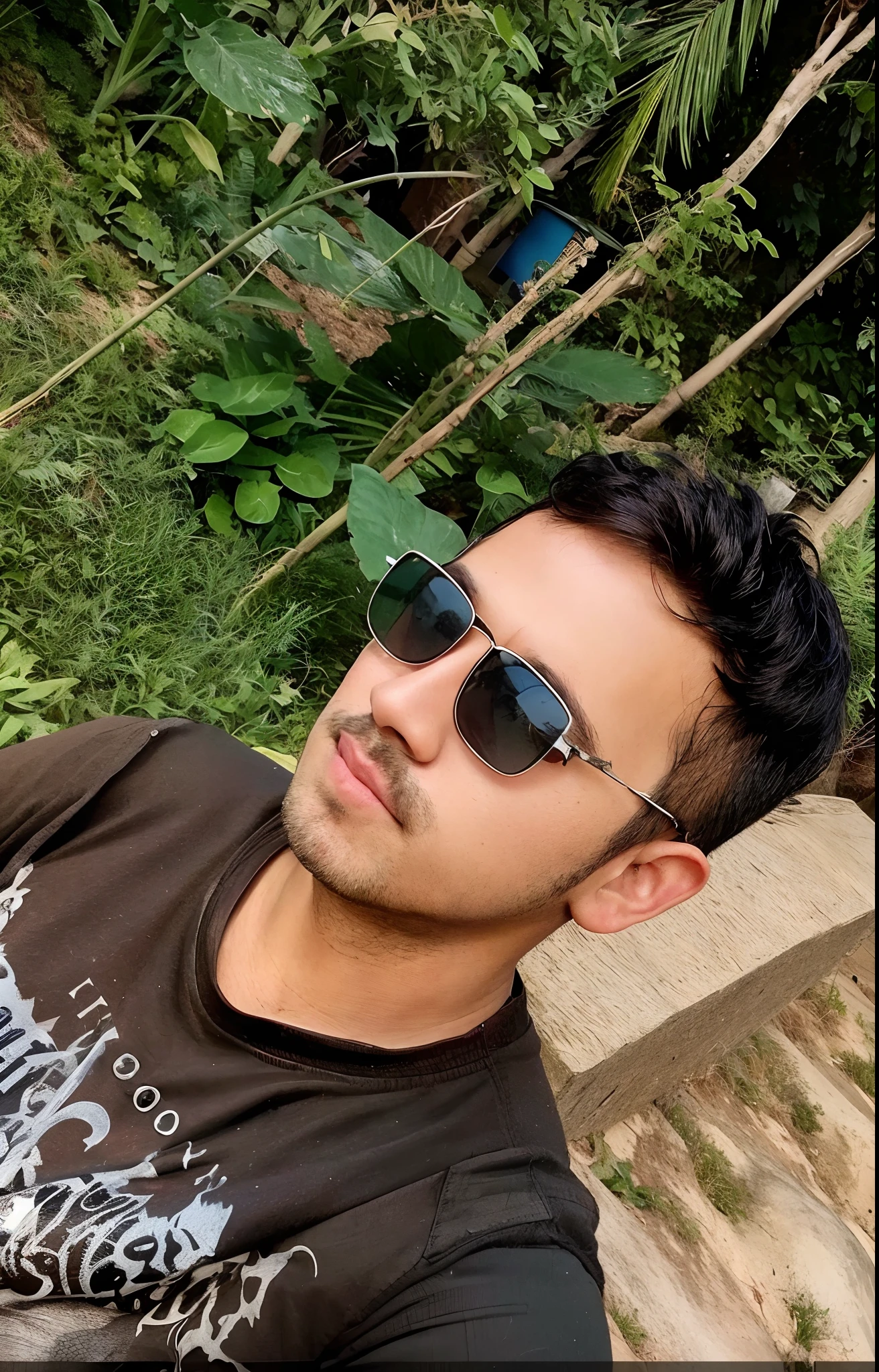 Don't Change Background or other things Just Give the Man Some Beard on his Face