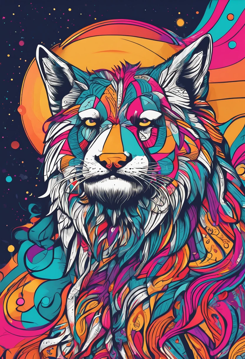 lobo colorido motivacional