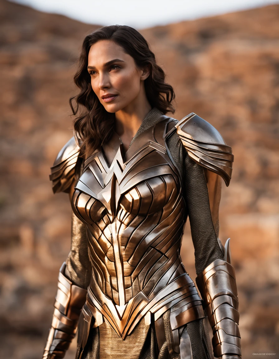 Close up, photo of the actress gal gadot, as an copper statue, artemisa, statue, monument, real, photography