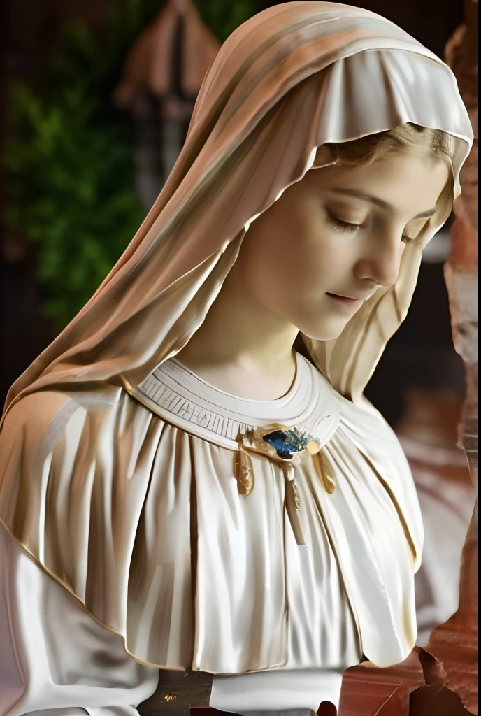 (((Blessed Virgin Mary and the  Jesus. 19 years old))) ((( Con una cara seria y piadosa. Con una mirada dulce y tierna))) (obra maestra, calidad superior, mejor calidad, arte oficial, beautiful and aesthetic: 1.2), (1girl), extremadamente detallado, (Arte fractal: 1.3), colorido, highest detailed, Cara perfecta, parte superior del cuerpo, HDR, (orando: 1.3), (golden lines of white coat: 1.2), galaxia, (rayas de luz), eye-catching visuals, (dynamic stripes, senderos luminosos: 1.2), colores vibrantes,