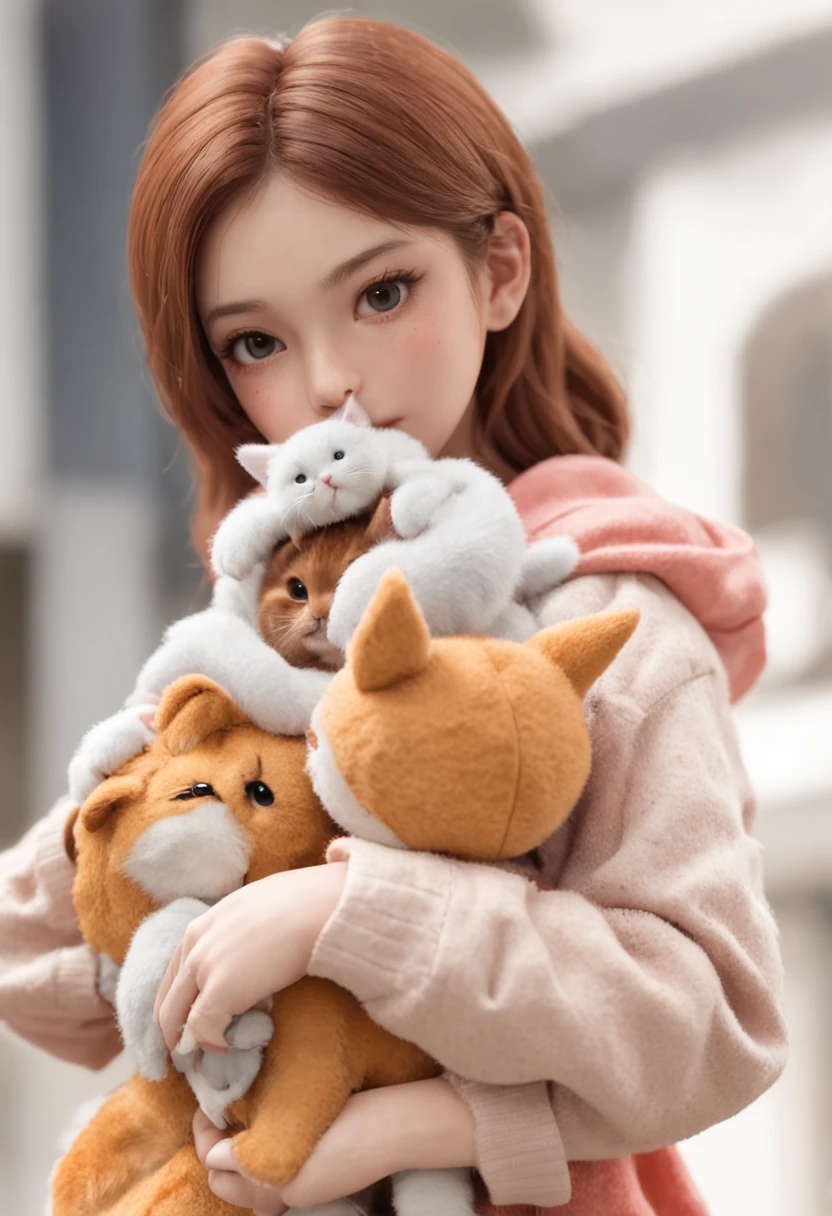 Chica de anime con muchos animales de peluche y un gato, LinDo arte Digital DetallaDo, por Ryan Yee, Beautiful artistic style, ADorable pintura Digital, Hermoso arte digital, lindas ilustraciones detalladas, digital anime illustration, Arte oficial de renderizado 3D, Arte oficial de alto detalle, official illustration of the character, Anime estilizado, Kawaii HQ render, Estilo de arte pokemon, lindas ilustraciones, fanart detallado