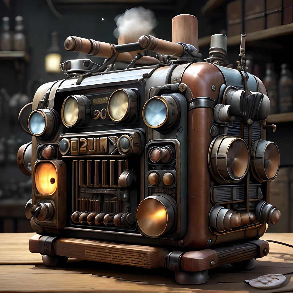 STEAMPUNKAI RADIO, com detalhes de cultura japonesa.