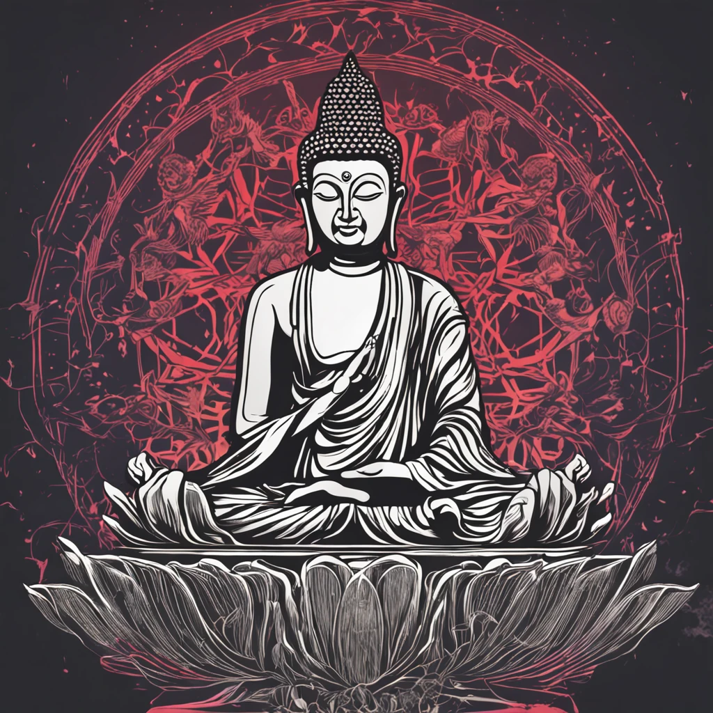 Skinny Buddha on dark background, web, Spiders, Dark atmosphere, ghotic