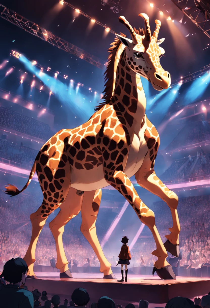 A masterpiece Jiraffe Rocker on a stage, HD