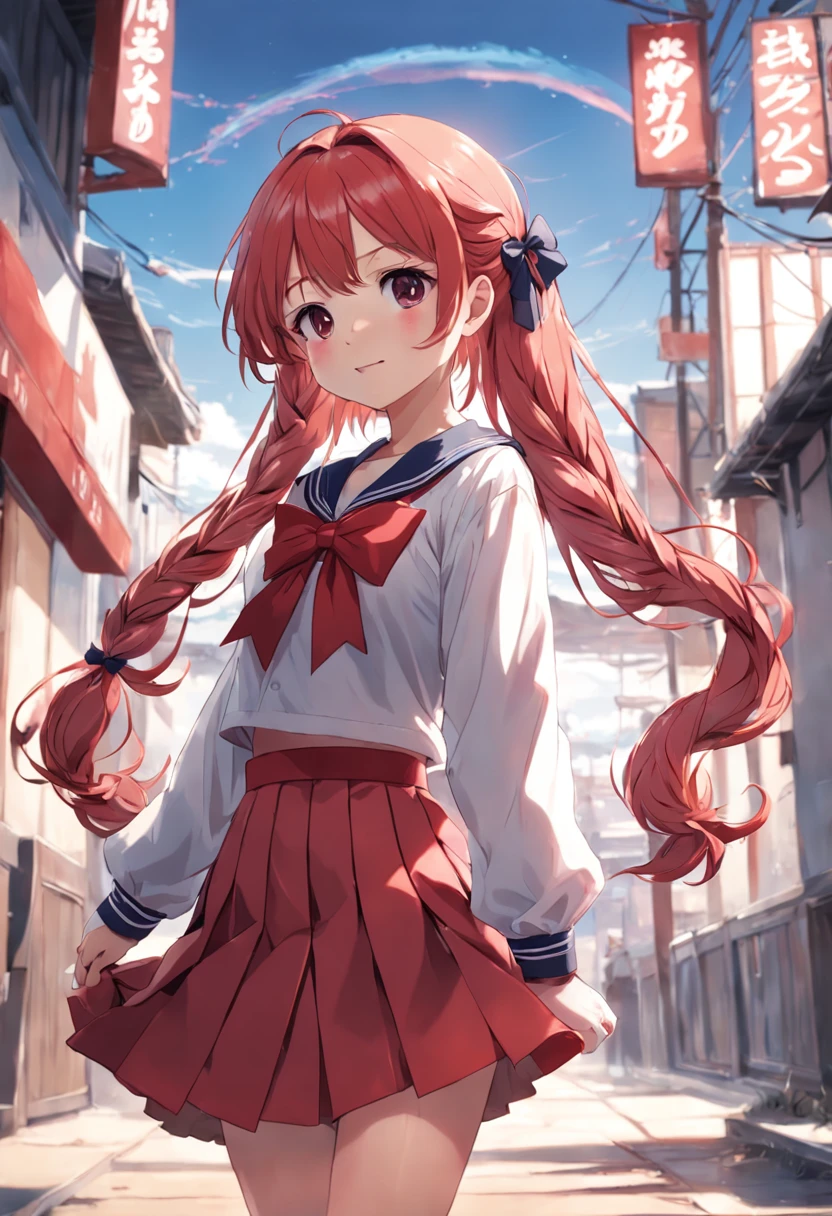 score_9, score_8_up, score_7_up, uncensored, source_anime, 1 woman, saggy belly, big belly, lize1st, hair ornament, ((skirt)), blue thighhighs, lace-up boots, waddling, walking with trouble, (tense emotions:1.1), sweat, tired, eyes closed, gasp, from side, street, sunset, light shaft/luttony woman huge huge xxxxl size belly, ((belly grab, hands on own belly)), big ass, small chest